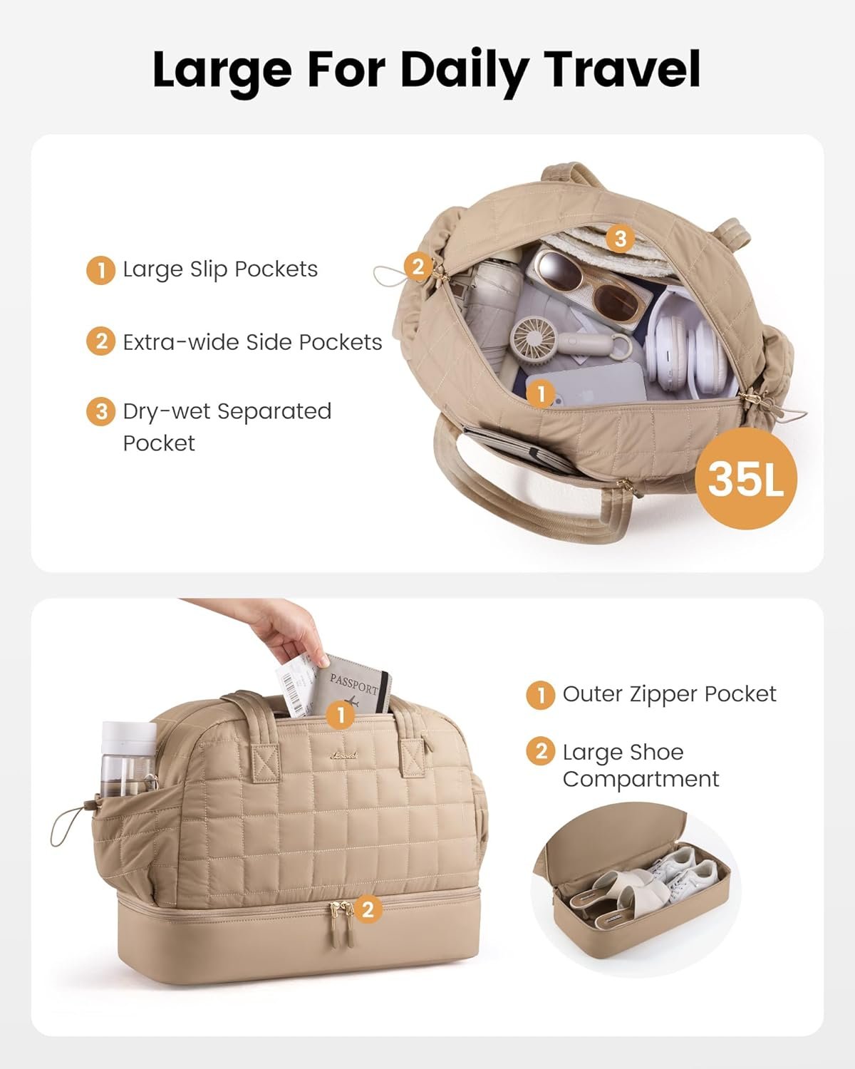 Private Label Large Travel Duffle Weekender Bag for Women with Shoe Compartment Puffer Carry On for Airplanes Custom Logo Hospital Bag for Labor Delivery Overnight with Toiletry Gym Tote Manufacturer