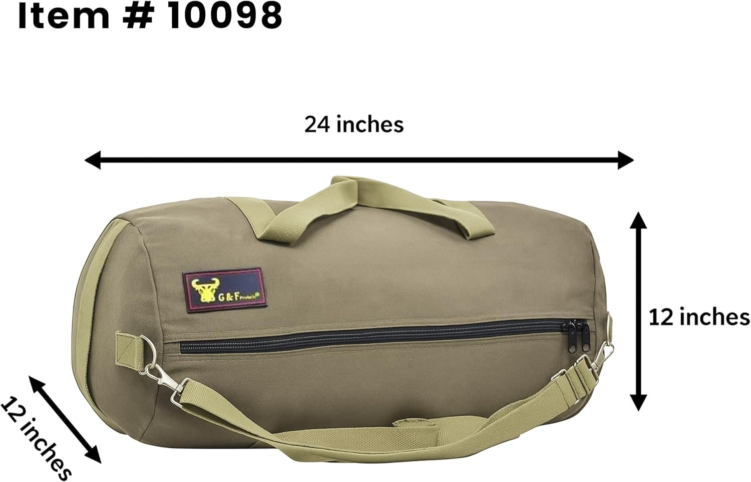Private Label Waxed Canvas All Purpose Military Style Duffle Bag Custom Logo Water-Resistant Adjustable Strap Fully Lined Double Zipper Closure Heavy Duty Olive Green Manufacturer