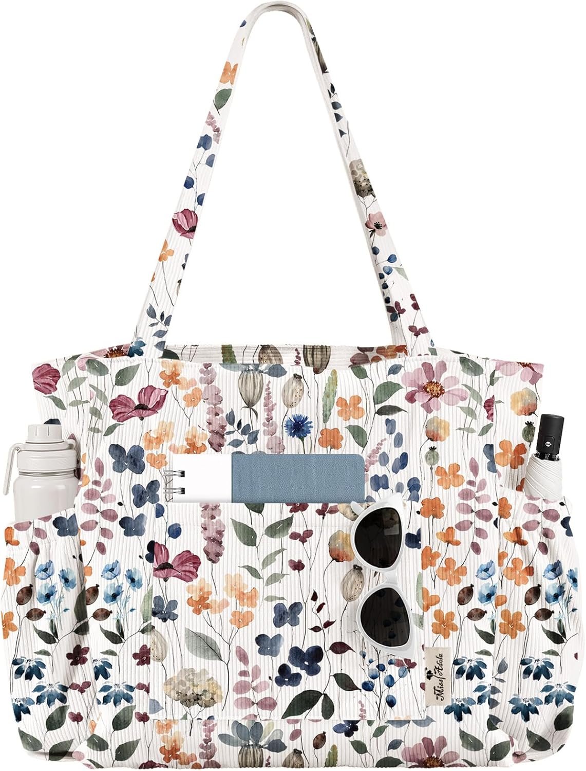 Private Label Large Corduroy Tote Bag for Women Custom Logo Cute Shoulder Reusable Canvas with Zipper Multi-Pocket for School Factory Private Label Large Corduroy Tote Bag for Women Custom Logo Cute Shoulder Reusable Canvas with Zipper Multi-Pocket for School Factory