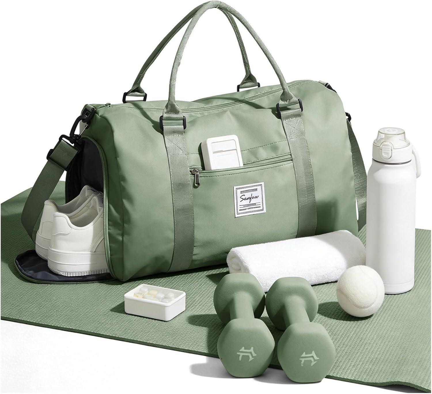 Factory Weekender Duffel Bags for Women Men Custom Logo Travel Tote for Airplane Sports Gym Dance Overnight Luggage with Wet Pocket Shoe Compartment Private Label Carry-On Hospital Bag for Labor and Delivery