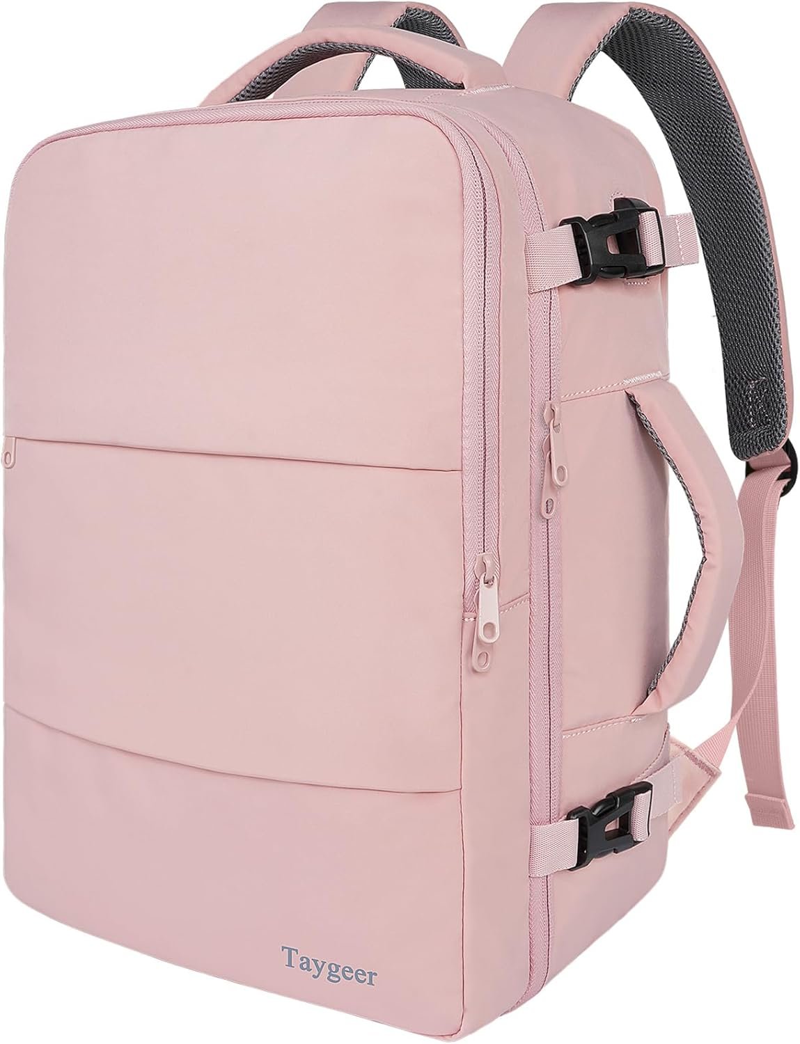 Private Label Travel Backpack for Women Carry On with USB Charging Port and Shoe Pouch Custom Logo TSA 15.6 Inch Laptop Flight Approved Nurse Bag Casual Daypack Weekender Business Hiking Supplier Pink