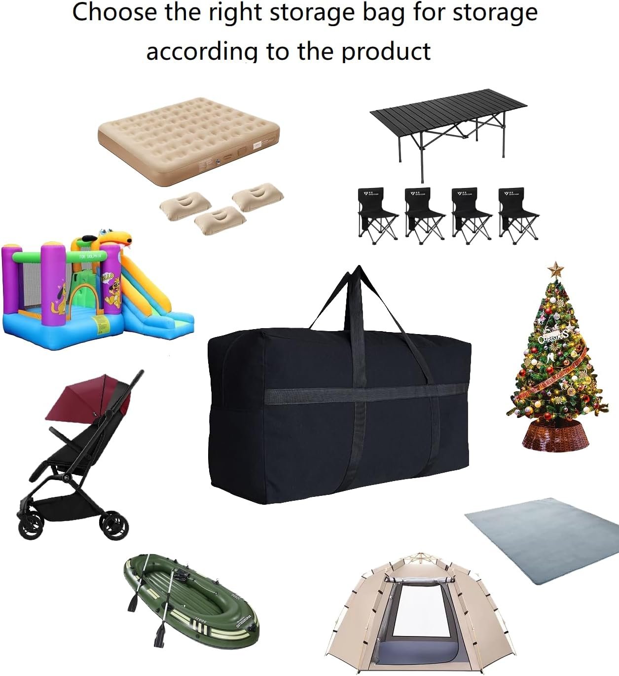 Private Label Extra Large Oversized Black Storage Duffle Bag Manufacturer Giant Travel Custom Logo