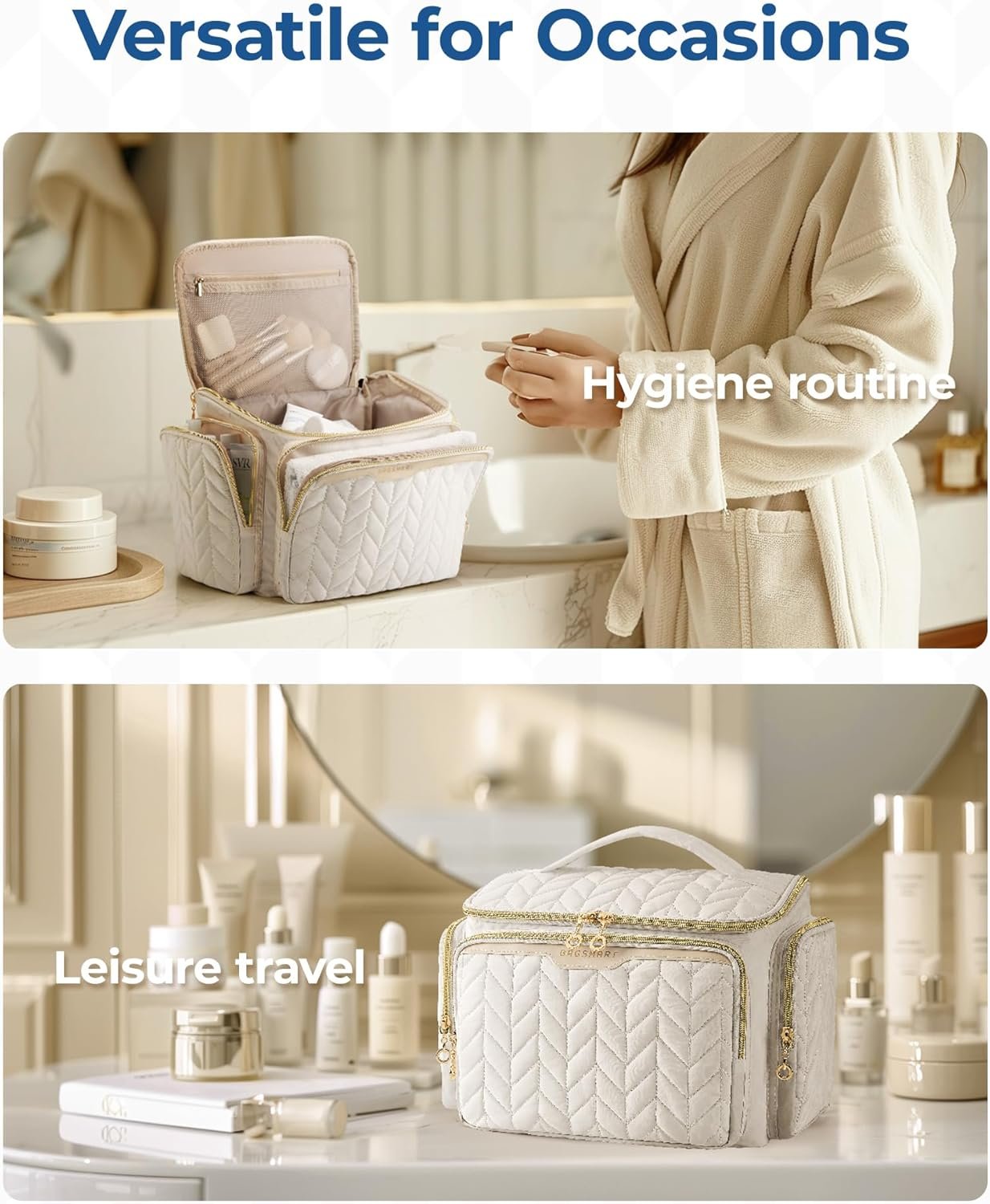 Manufacturer Large Wide-Open Custom Logo Travel Toiletry Bag Private Label for Toiletries Makeup Cosmetics with Handle - Black