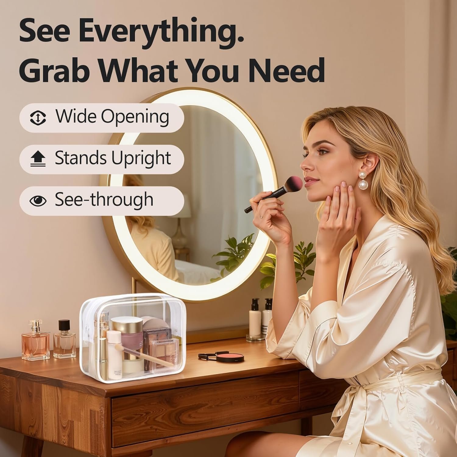 Private Label TSA Approved Clear Toiletry Makeup Bag 3 Pack Medium Quart Size for 3-1-1 Liquids with Custom Logo Metal Smooth Zipper Unisex Travel Airport Airline Compliant Manufacturer White Private Label TSA Approved Clear Toiletry Makeup Bag 3 Pack Medium Quart Size for 3-1-1 Liquids with Custom Logo Metal Smooth Zipper Unisex Travel Airport Airline Compliant Manufacturer White