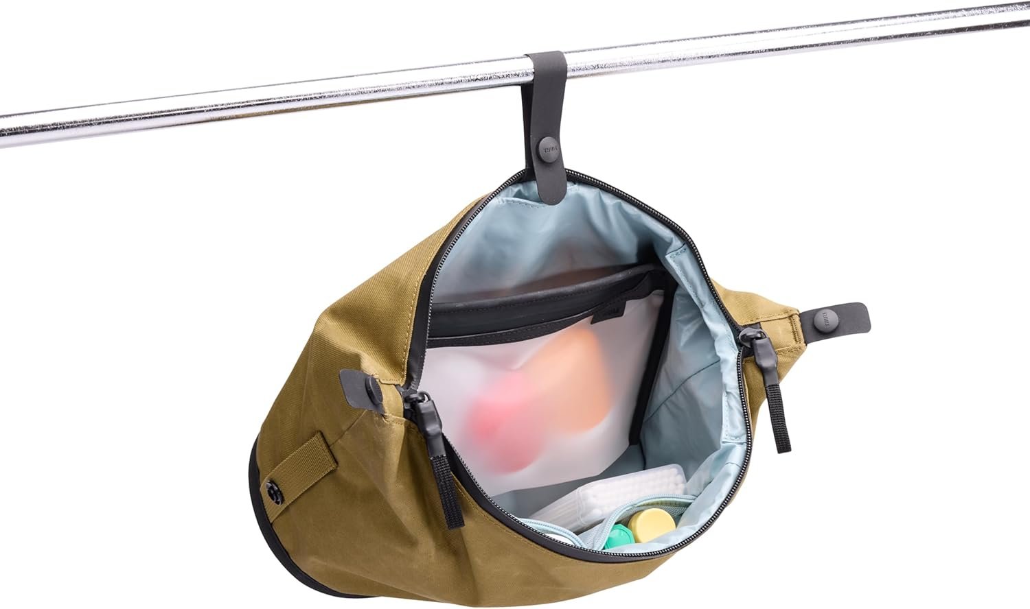 Custom Logo Water-Resistant Toiletry Bag for Toiletries Makeup & Shaving Essentials with Removable Liquids Bag - Private Label Easy to Clean Snap Loop for Hanging - Waxed PFC-Free Fabric Manufacturer