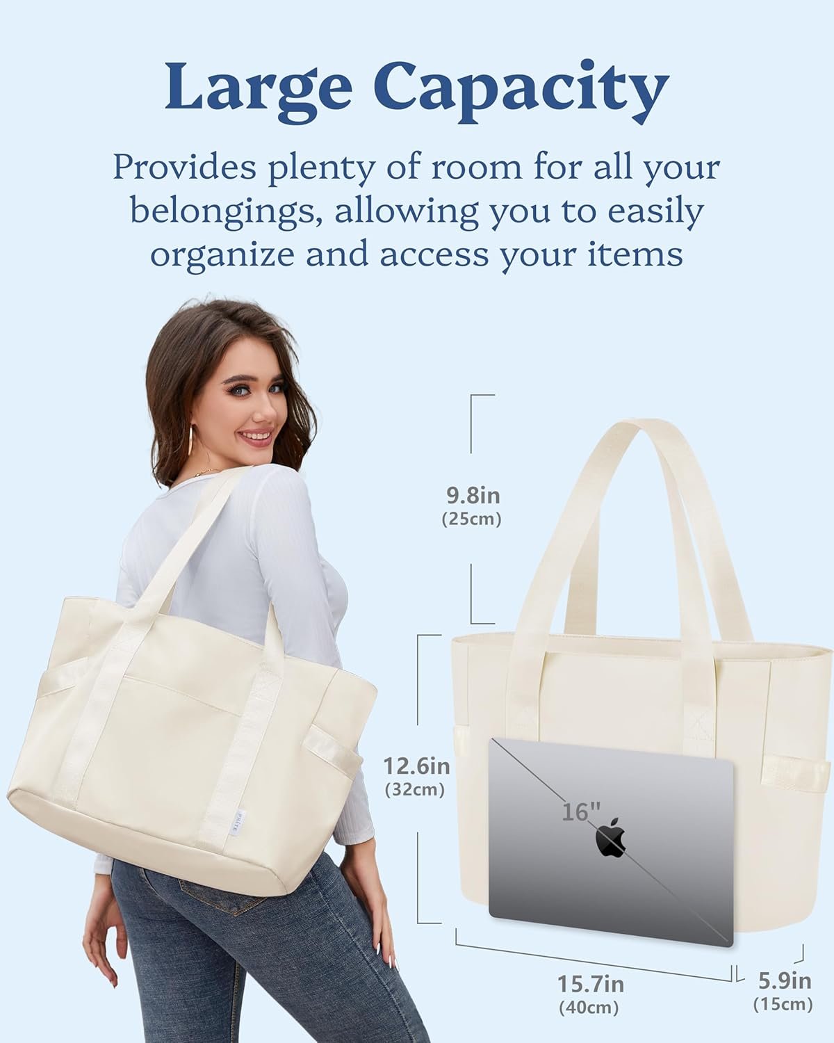Private Label Weekender Tote Bag for Women with Laptop Compartment Manufacturer Custom Logo for Work Nurse Travel Gym