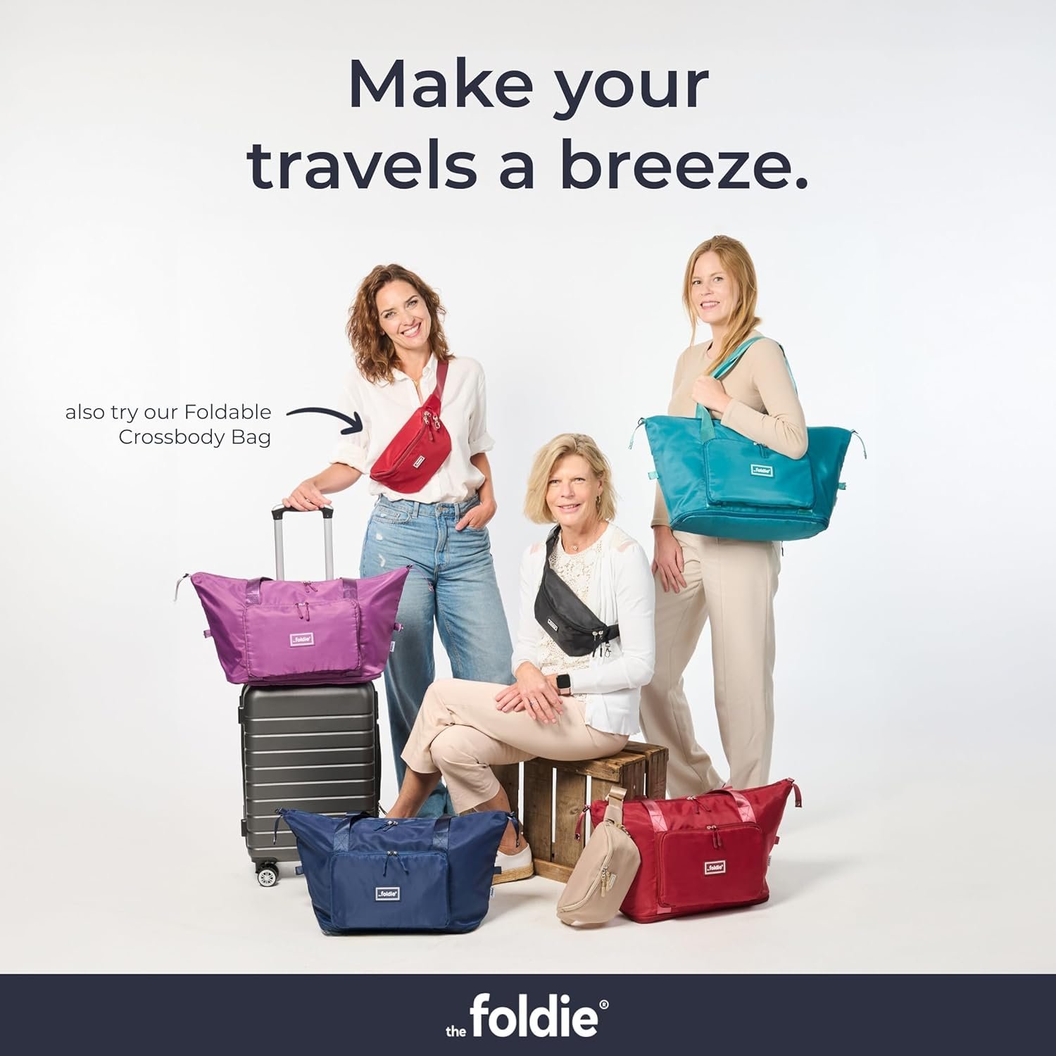 Private Label Foldable Travel Bag for Women - 40L Weekender with Custom Logo Multiple Pockets - Expandable Carry-On Manufacturer