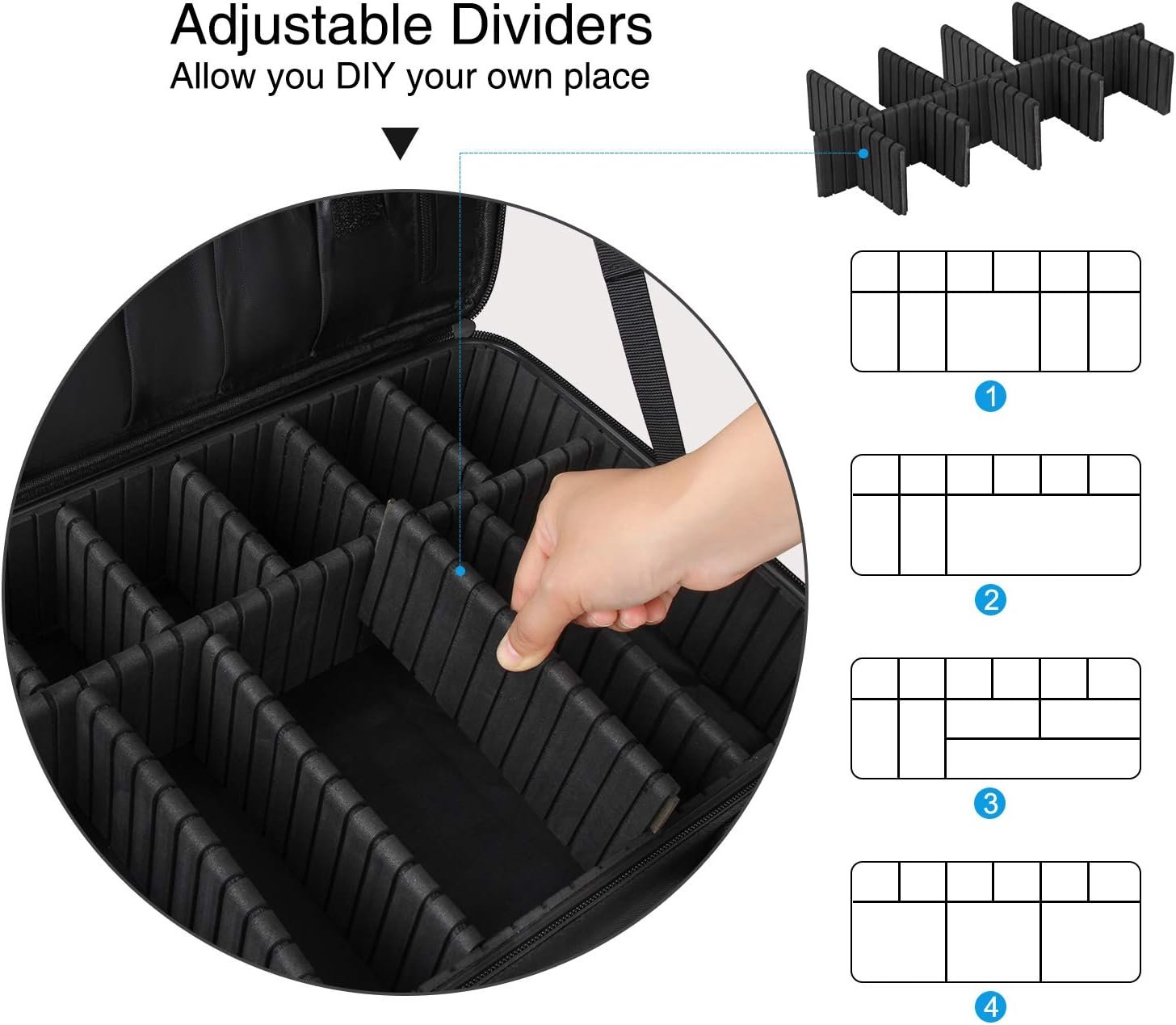 Private Label Large Makeup Case Professional Train Case 16.5 Inches Travel Cosmetic Organizer Custom Logo Waterproof Brush Holder 3 Layer Storage Box Large Capacity with Adjustable Strap Manufacturer Private Label Large Makeup Case Professional Train Case 16.5 Inches Travel Cosmetic Organizer Custom Logo Waterproof Brush Holder 3 Layer Storage Box Large Capacity with Adjustable Strap Manufacturer