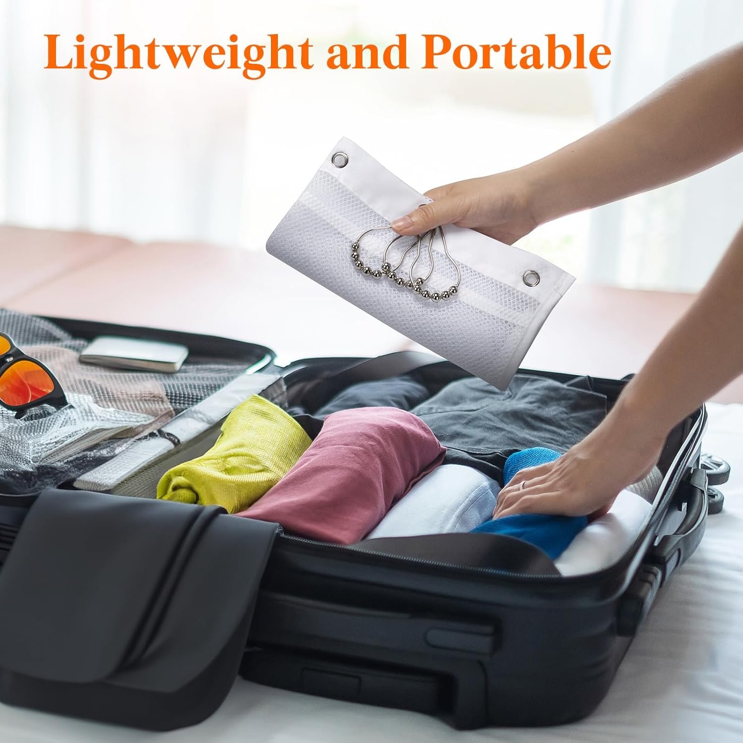 Private Label 7-Pocket Mesh Shower Caddy Hanging Organizer with Quick-Drying Mesh Custom Logo Portable Space-Saving Bathroom Storage for Soap Shampoo Cruise Essentials White 2-Pack by Manufacturer