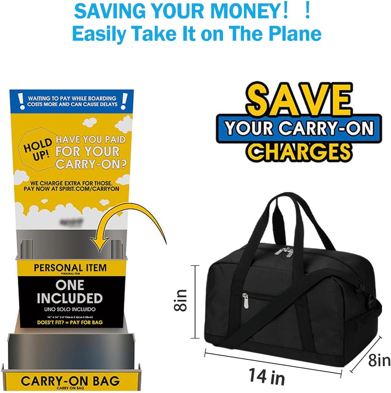 Private Label 14 Inch Small Lightweight Gym Carry On Mini Duffel Bag Custom Logo for Travel Sport Manufacturer - Black