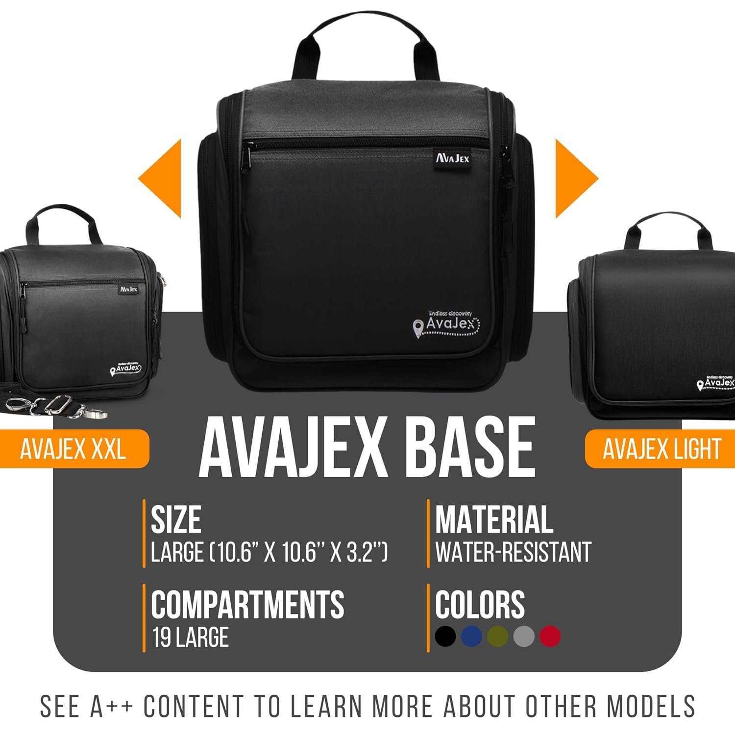 Private Label Travel Toiletry Bag for Men and Women (10.6”x10.6”x3.2”) Large Hanging Organizer Waterproof Hygiene Bag with Custom Logo Metal XXL Swivel Hook Sturdy Zippers 19 Compartments Manufacturer