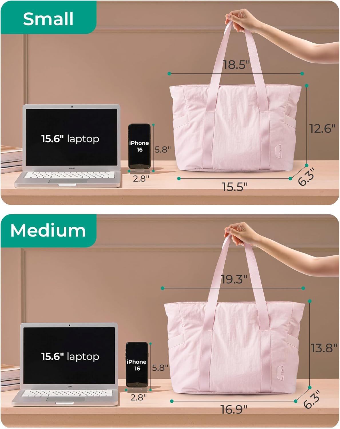 Custom Logo Zippered Work Tote Bag for Women with Compartments Private Label Nurse Shoulder Handbag Manufacturer for Travel Gym