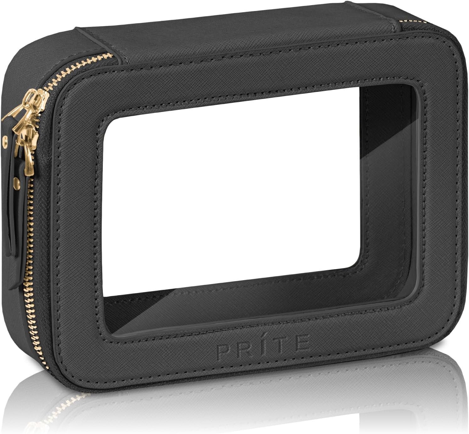 Private Label Clear Makeup Bag Cosmetic Organizer Manufacturer Waterproof Travel Toiletry Skincare Pouch with Golden Zipper Custom Logo (Black) Private Label Clear Makeup Bag Cosmetic Organizer Manufacturer Waterproof Travel Toiletry Skincare Pouch with Golden Zipper Custom Logo (Black)