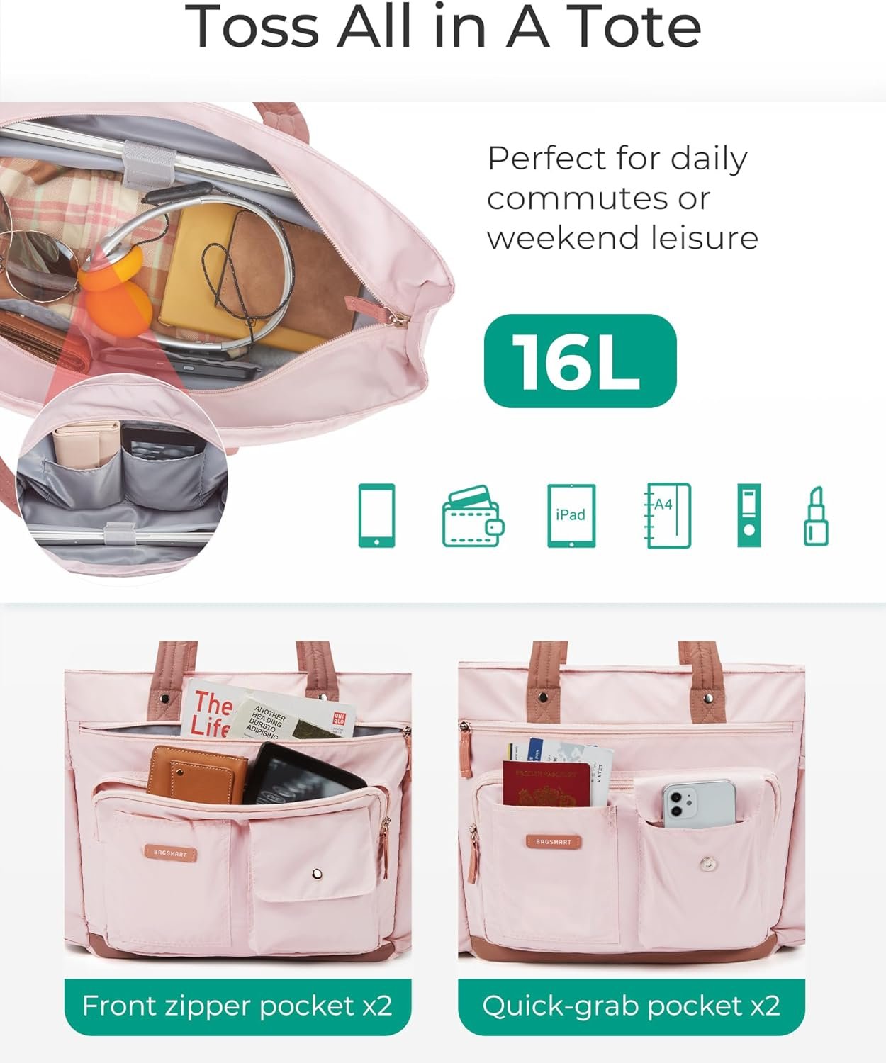 Private Label Small Tote Bag for Women Custom Logo Lightweight Zippered Travel Handbag Casual Purse Manufacturer Private Label Small Tote Bag for Women Custom Logo Lightweight Zippered Travel Handbag Casual Purse Manufacturer