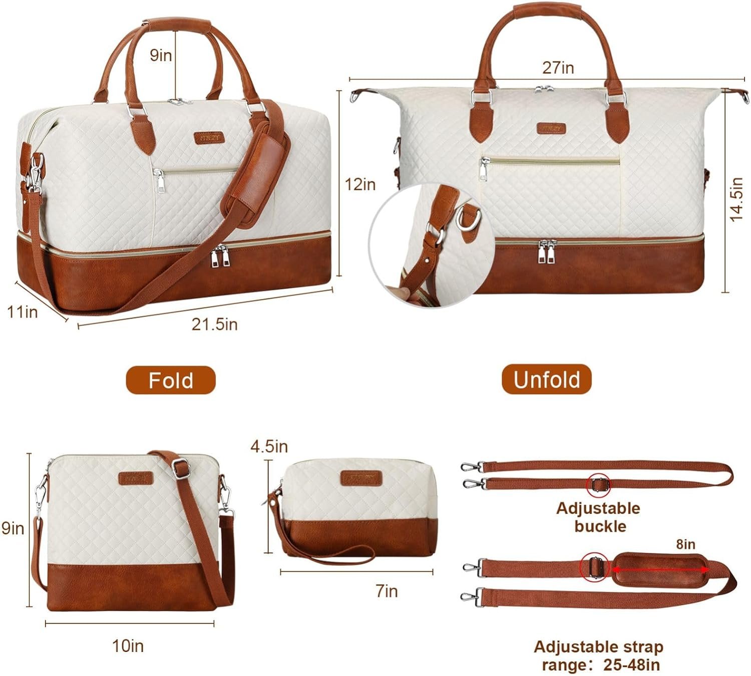 Custom Logo Weekender Bag for Women, Private Label Travel Duffel Carry On Overnight Bag with Shoe Compartment, Large Nylon Weekend Tote Manufacturer