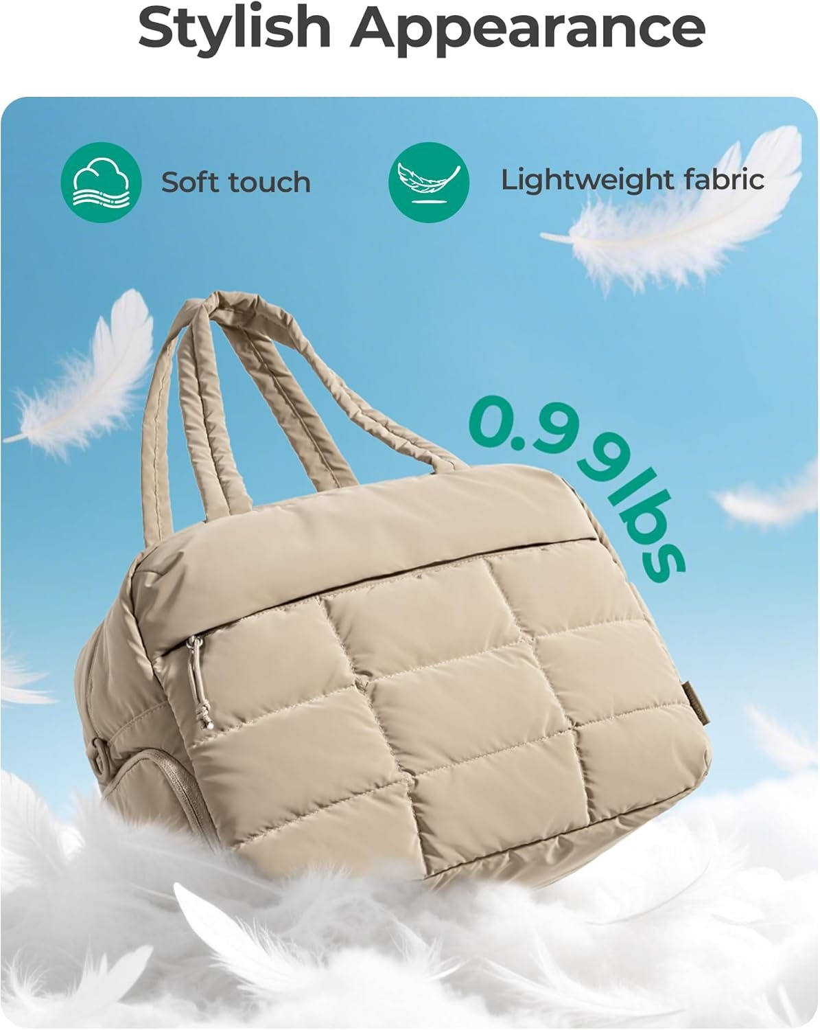 Custom Logo Gym Bag for Women, Private Label Water-Resistant Carry-On Travel Duffel Weekender with Shoe Compartment for Gym Travel Work, Desert Medium Factory