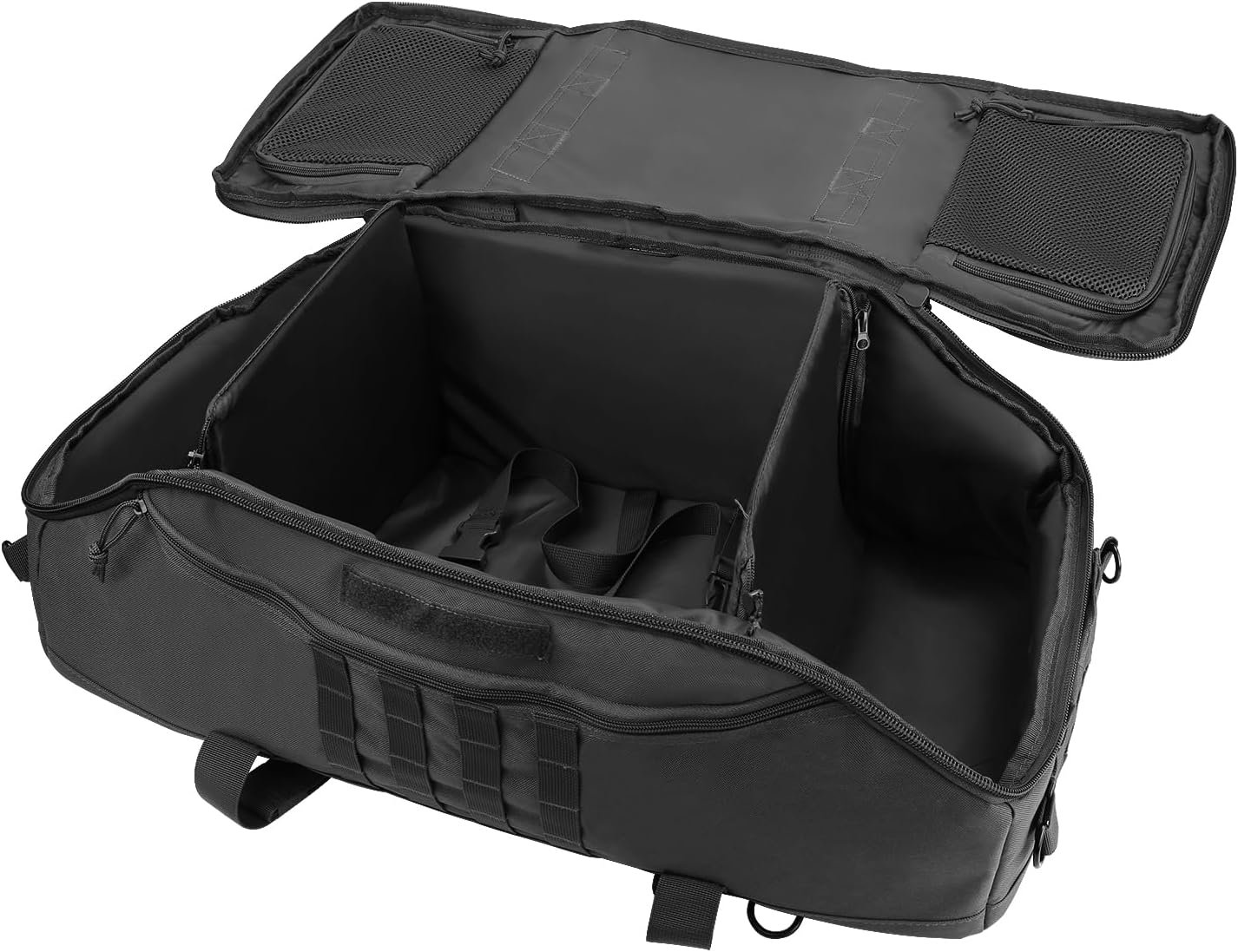 Private Label 65L Large Black Duffle Bag with Custom Logo 3-in-1 Tactical Backpack MOLLE Pack for Sports Gym Outdoor Factory