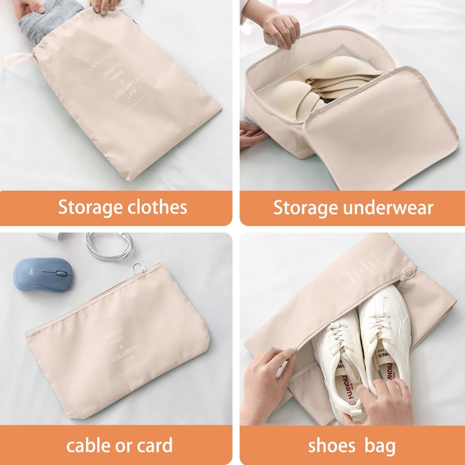 Manufacturer Packing Cubes for Travel - 8 Set Custom Logo Mesh Breathable Luggage Organizer Bags for Family Suitcases - Private Label Durable Travel Essentials