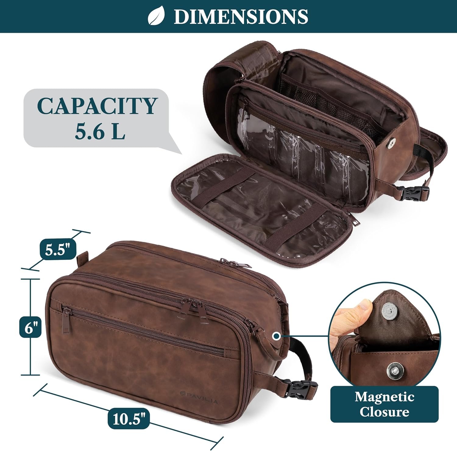 Manufacturer Toiletry Bag for Men Women Custom Logo Mens Travel Bag Toiletries Organizer Case Grooming Shaving Dopp Kit Private Label PU Leather Water Resistant Cosmetic Pouch Dark Brown Manufacturer Toiletry Bag for Men Women Custom Logo Mens Travel Bag Toiletries Organizer Case Grooming Shaving Dopp Kit Private Label PU Leather Water Resistant Cosmetic Pouch Dark Brown