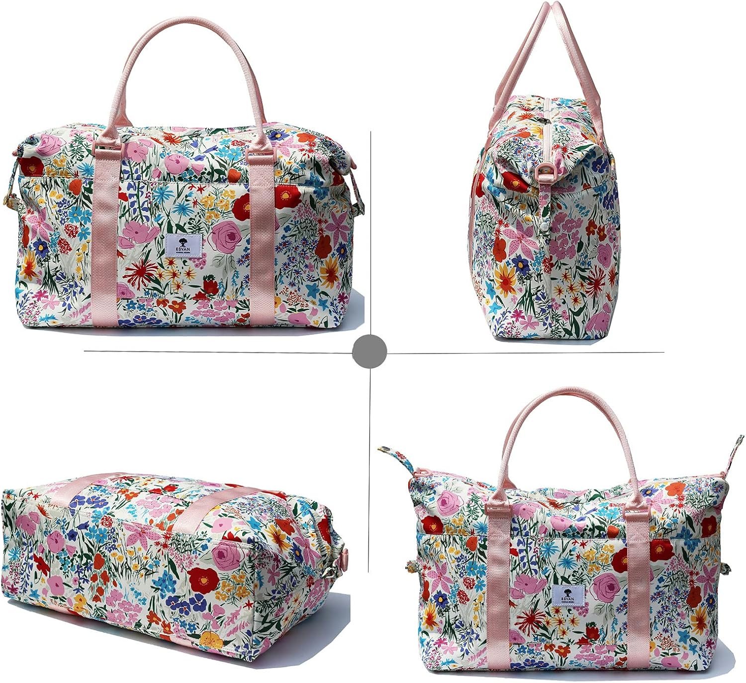 Custom Logo Travel Tote Duffel Gym Bag Weekender Overnight Carry-On Crossbody Bag Private Label Manufacturer with Wet Pocket and Trolley Sleeve Upgraded