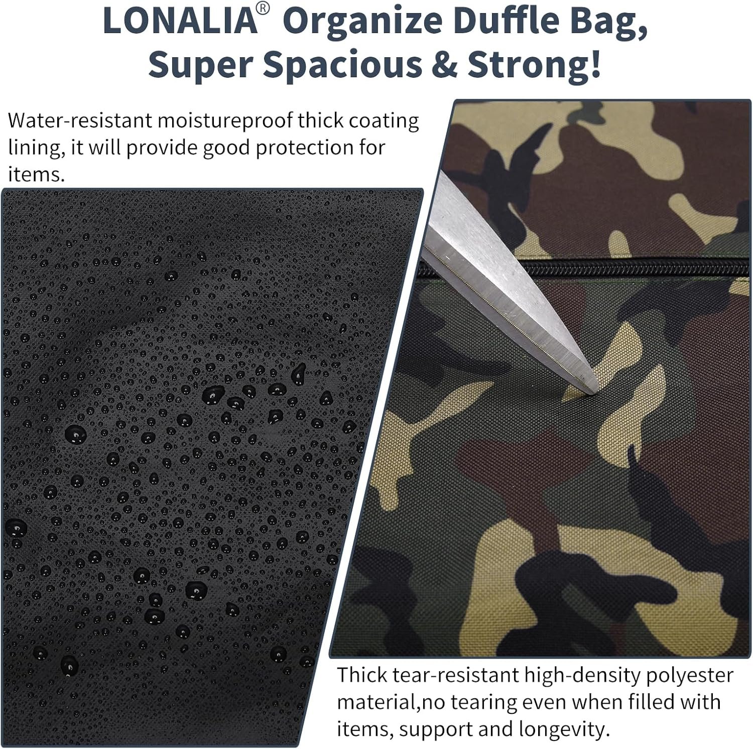 Manufacturer 48 Inch 165L Extra Large Heavy Duty Duffel Bag with Custom Logo for Travel Camping Sports Equipment Storage with 2 Side Handles Camo Private Label Manufacturer 48 Inch 165L Extra Large Heavy Duty Duffel Bag with Custom Logo for Travel Camping Sports Equipment Storage with 2 Side Handles Camo Private Label