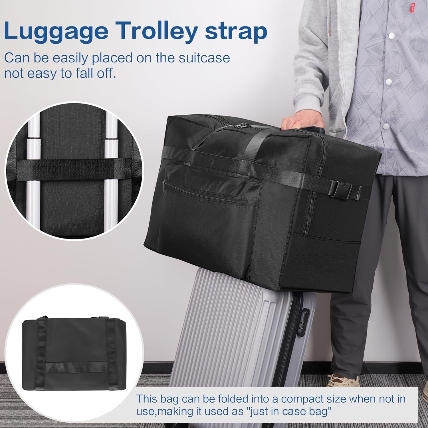 Manufacturer Extra Large 120L Foldable Waterproof Duffel Bag Private Label for Travel Camping Overnight with Custom Logo Collapsible Storage for Moving Black Manufacturer Extra Large 120L Foldable Waterproof Duffel Bag Private Label for Travel Camping Overnight with Custom Logo Collapsible Storage for Moving Black