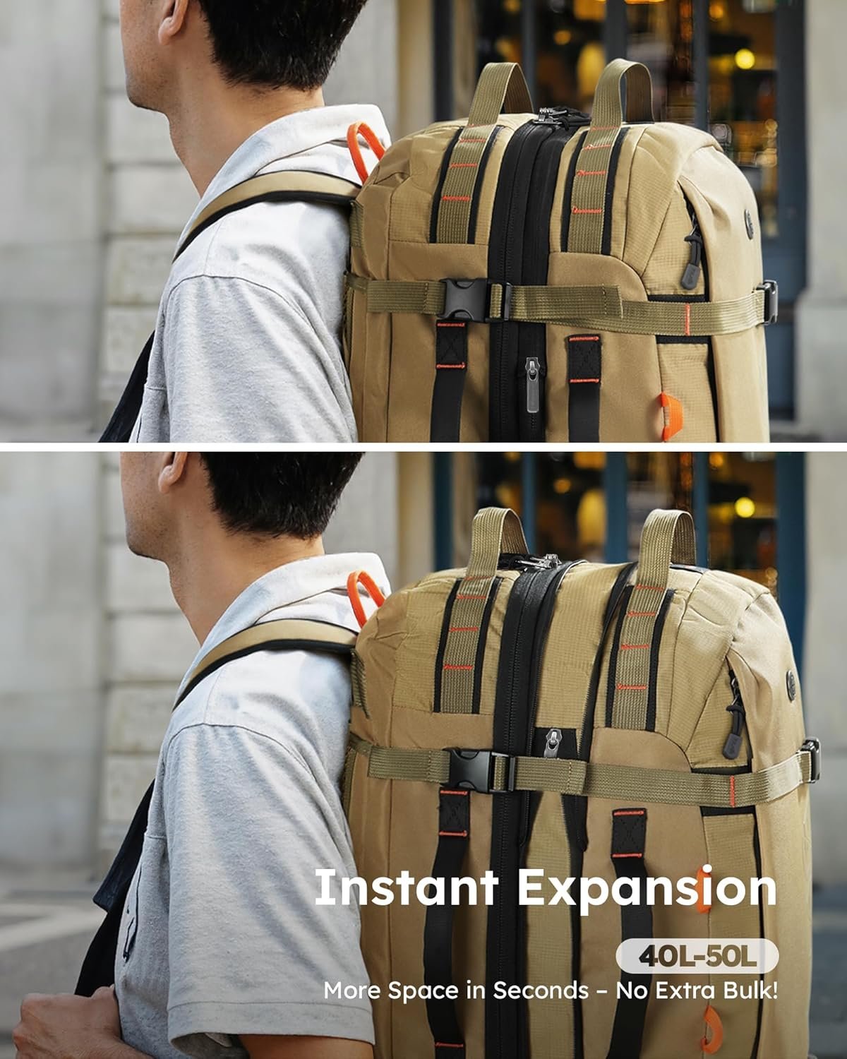 Custom Logo 40L-50L Travel Backpack for Men and Women Carry On with Wet Dry Compartment TSA Approved Laptop Compartment Fits 15.6 Inch Private Label Convertible Expandable Large Rucksack Duffel Bag from Manufacturer for Work Travel