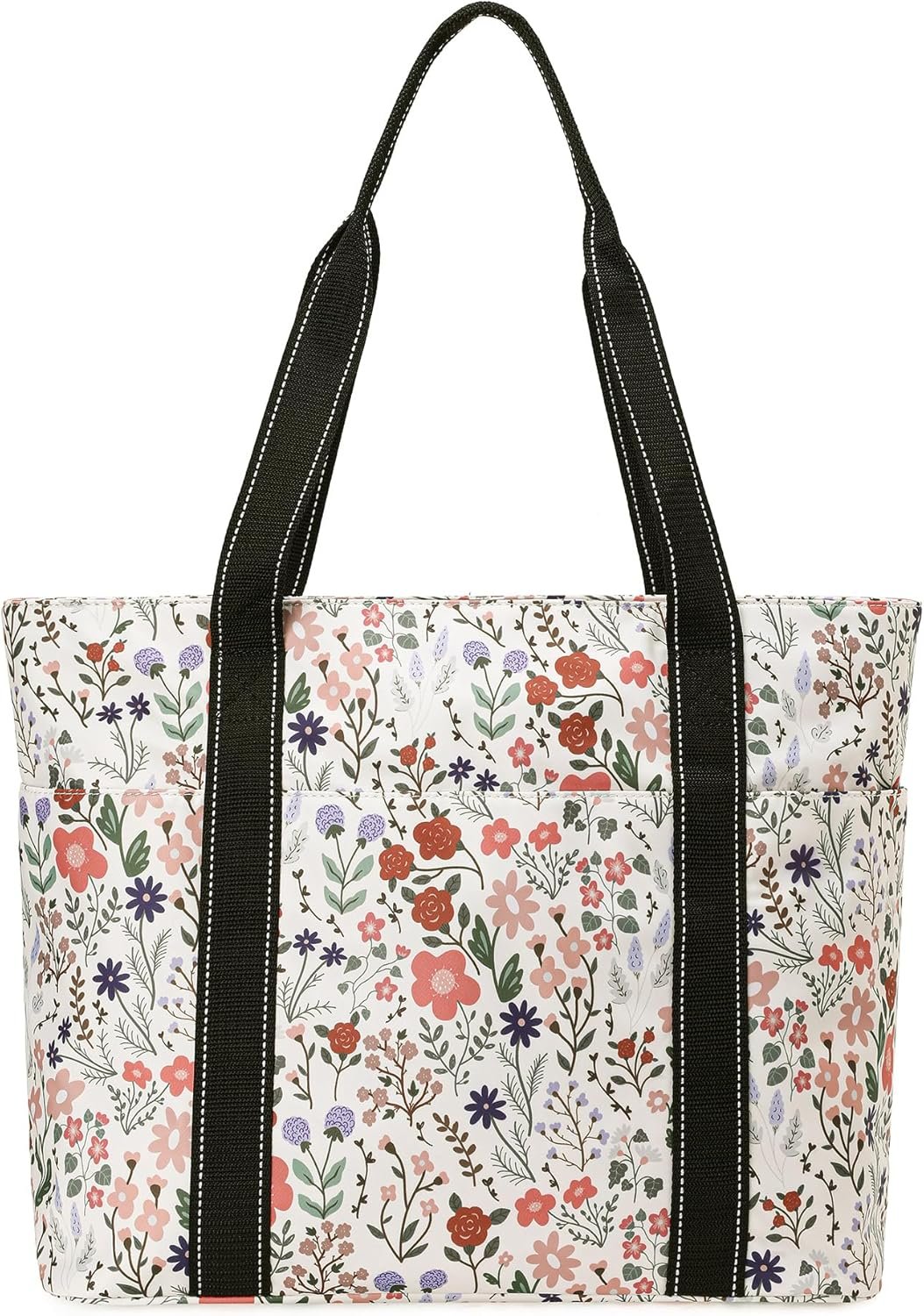 Custom Logo Tote Bag for Women with Laptop Compartment and Cup Holder Lightweight Private Label Shoulder Bag for Work Travel Gym Beach Teacher Nurse Factory