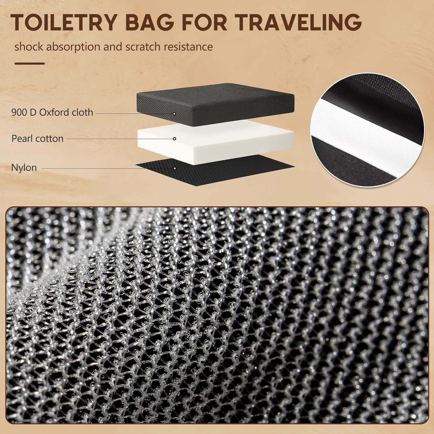 Private Label Men's Toiletry Bag, Custom Logo Travel Toiletry Organizer and Essentials, Water Resistant Shaving Bag Factory - Black