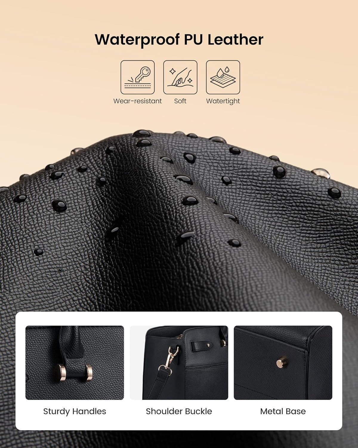 Private Label Laptop Tote Bag for Women PU Leather Custom Logo Waterproof Work Briefcase Handbag for Teachers Business with Silk Scarf Factory