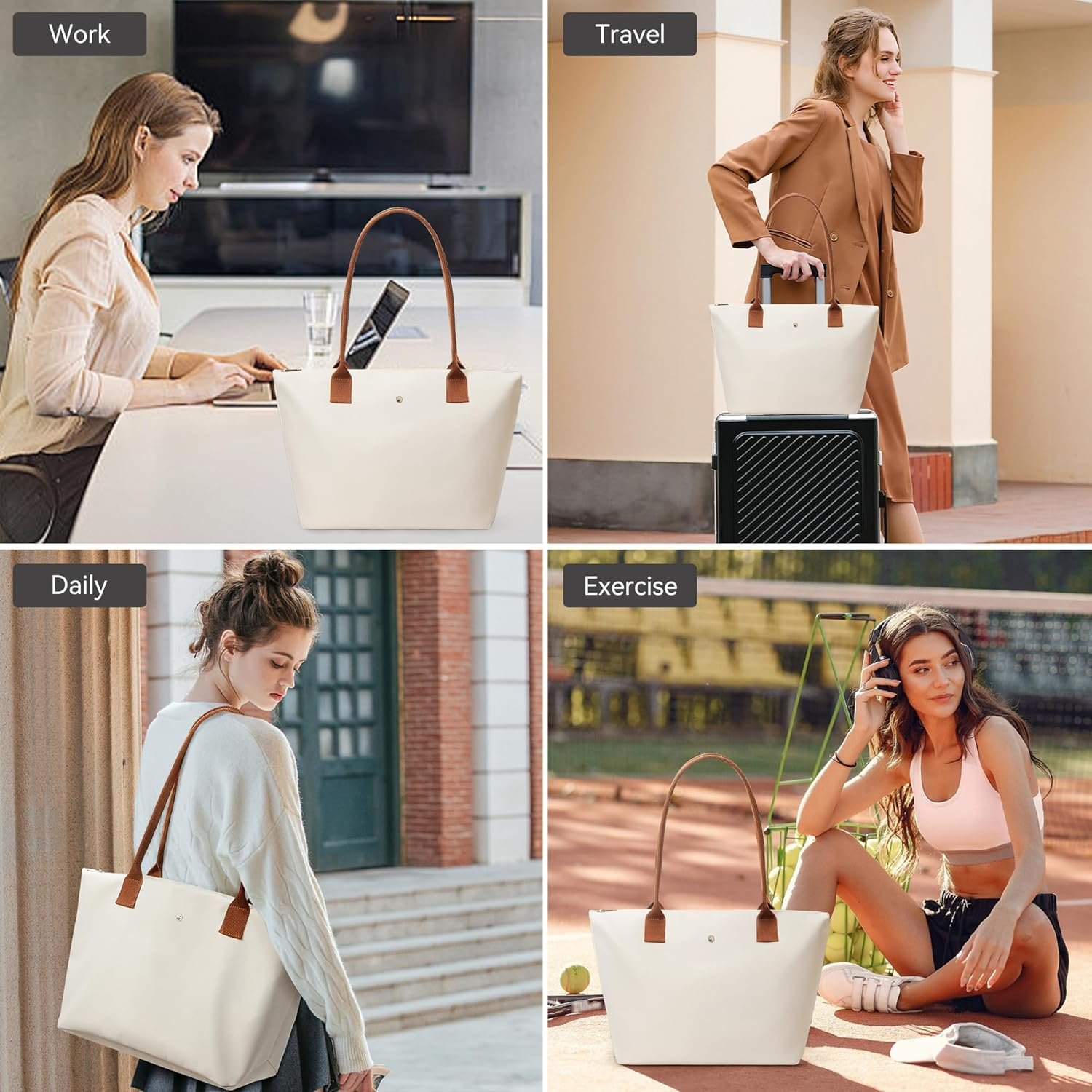 Private Label Women's Nylon Top-Handle Tote Bag Purse Shoulder Hobo Handbag with Custom Logo Zipper Leisure Foldable Weekend Manufacturer