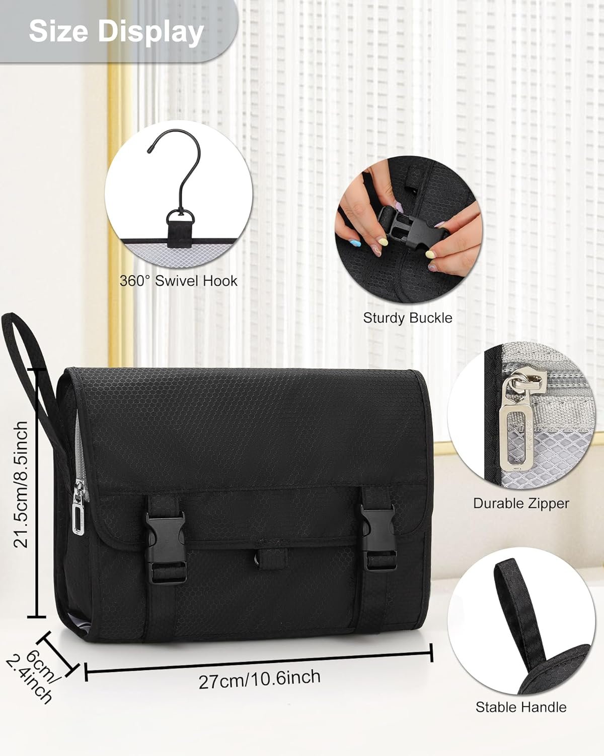 Private Label Waterproof Large Hanging Toiletry Bag Custom Logo Shaving Travel Kit Makeup Organizer Cosmetic Case Manufacturer for Men Women Bathroom Shower Black Private Label Waterproof Large Hanging Toiletry Bag Custom Logo Shaving Travel Kit Makeup Organizer Cosmetic Case Manufacturer for Men Women Bathroom Shower Black