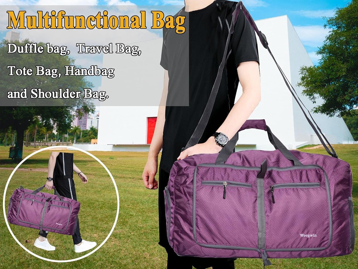 Private Label Large Foldable Waterproof Overnight Travel Duffel Bag Custom Logo for Beach Swim Pool Sports Gym Manufacturer