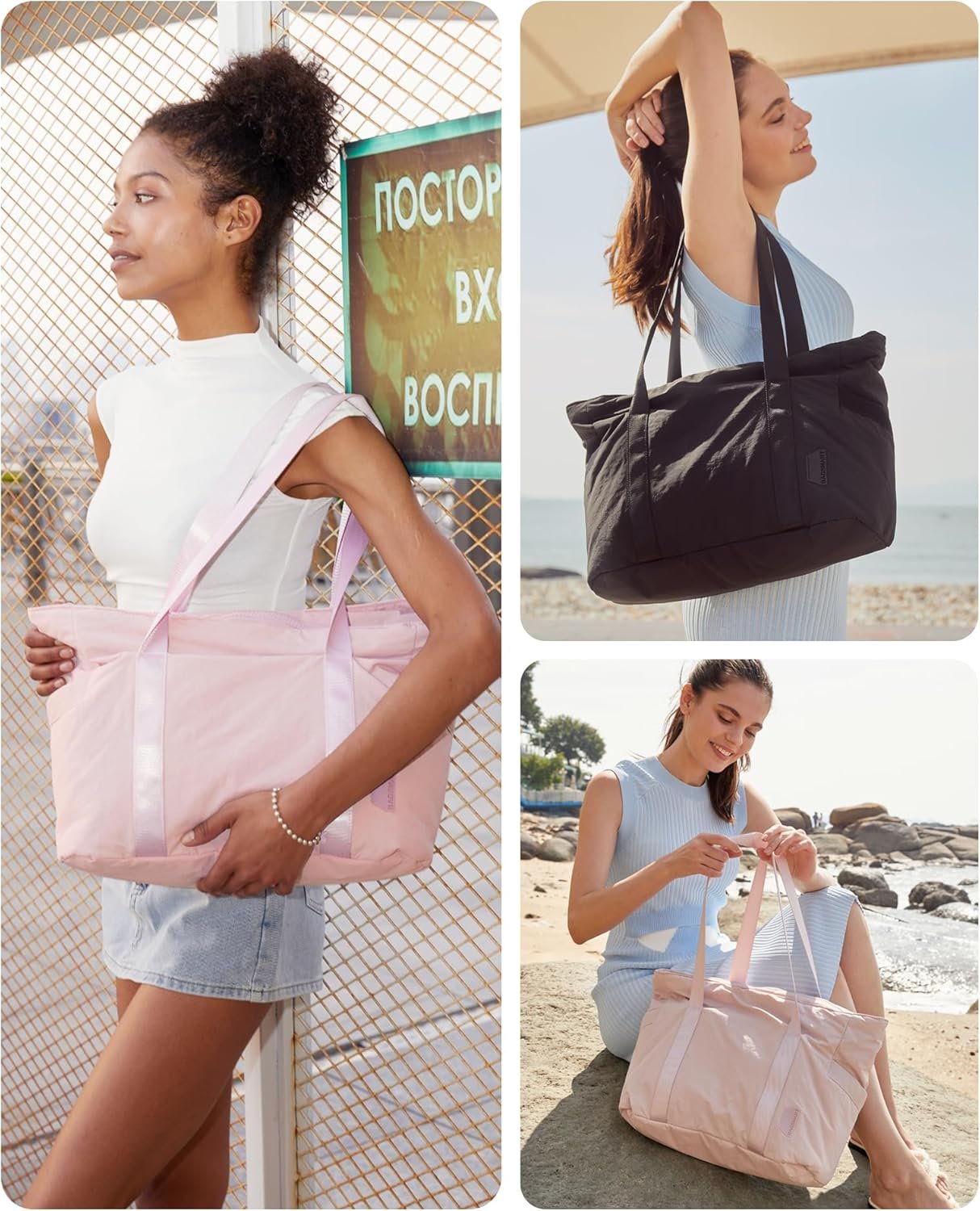 Custom Logo Zippered Work Tote Bag for Women with Compartments Private Label Nurse Shoulder Handbag Manufacturer for Travel Gym