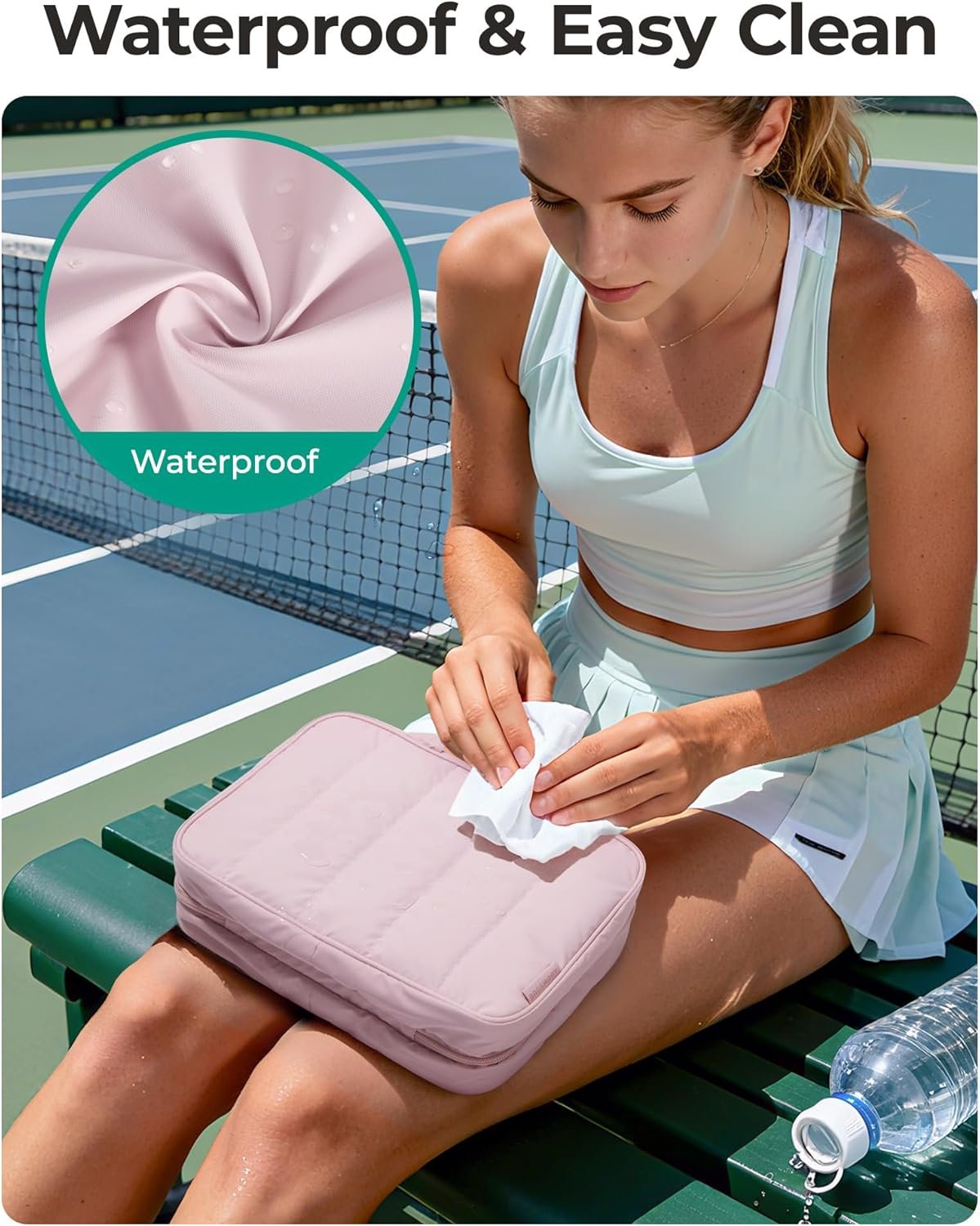 Manufacturer of Custom Logo Travel Toiletry Bag, Portable Hanging Hook Makeup Organizer for Women, Private Label Waterproof Cosmetic Bag for Full-Size Toiletries Accessories Black