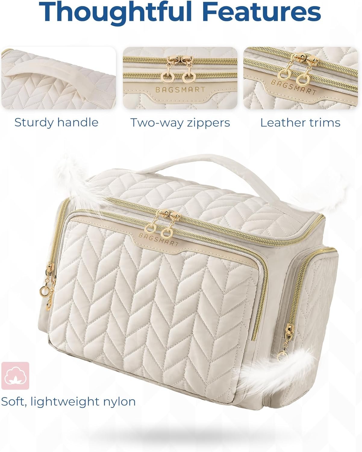 Manufacturer Large Wide-Open Custom Logo Travel Toiletry Bag Private Label for Toiletries Makeup Cosmetics with Handle - Black