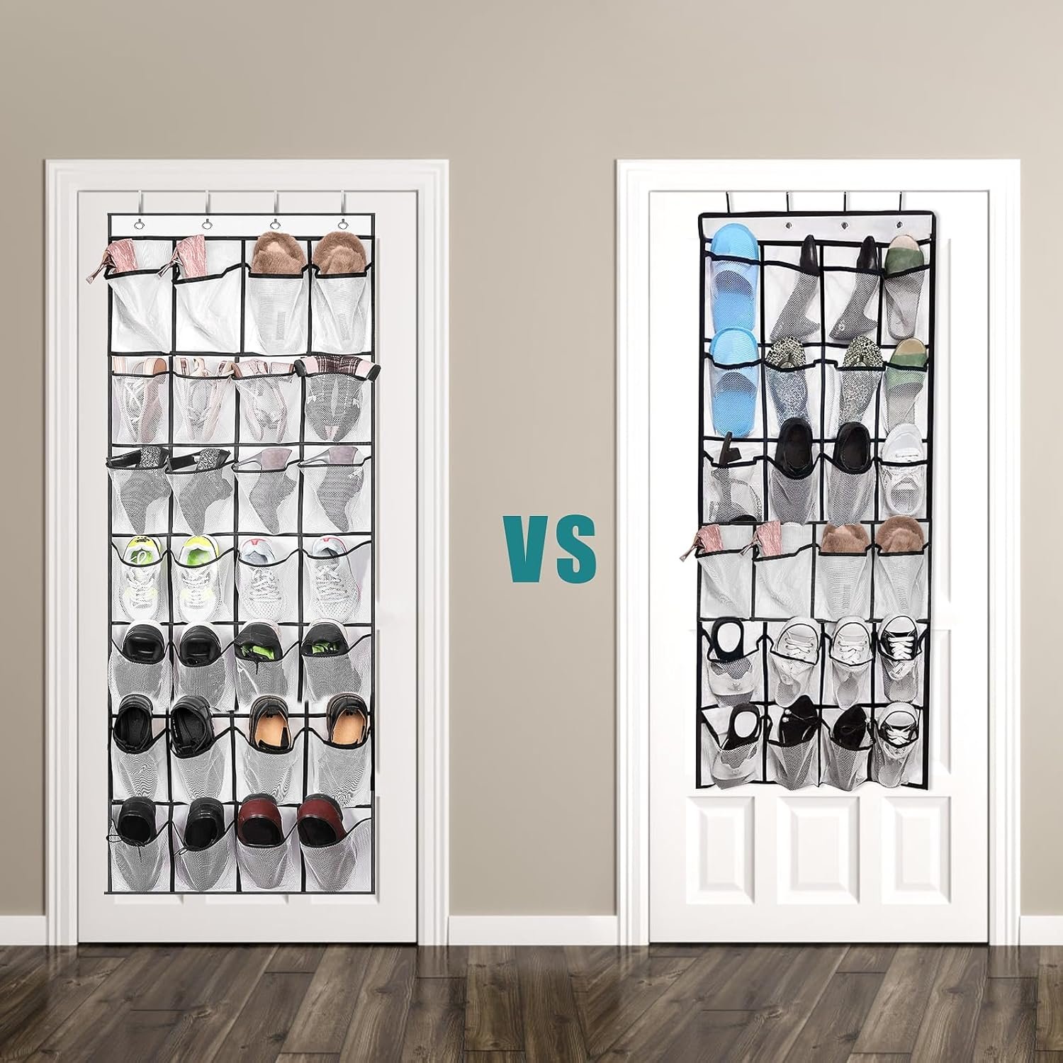 Private Label 28 Large Pockets Over-the-Door Shoe Organizer, Custom Logo Hanging Clear Shoe Rack for Closet and Door, Manufacturer Storage Holder with 4 Metal Hooks White Private Label 28 Large Pockets Over-the-Door Shoe Organizer, Custom Logo Hanging Clear Shoe Rack for Closet and Door, Manufacturer Storage Holder with 4 Metal Hooks White