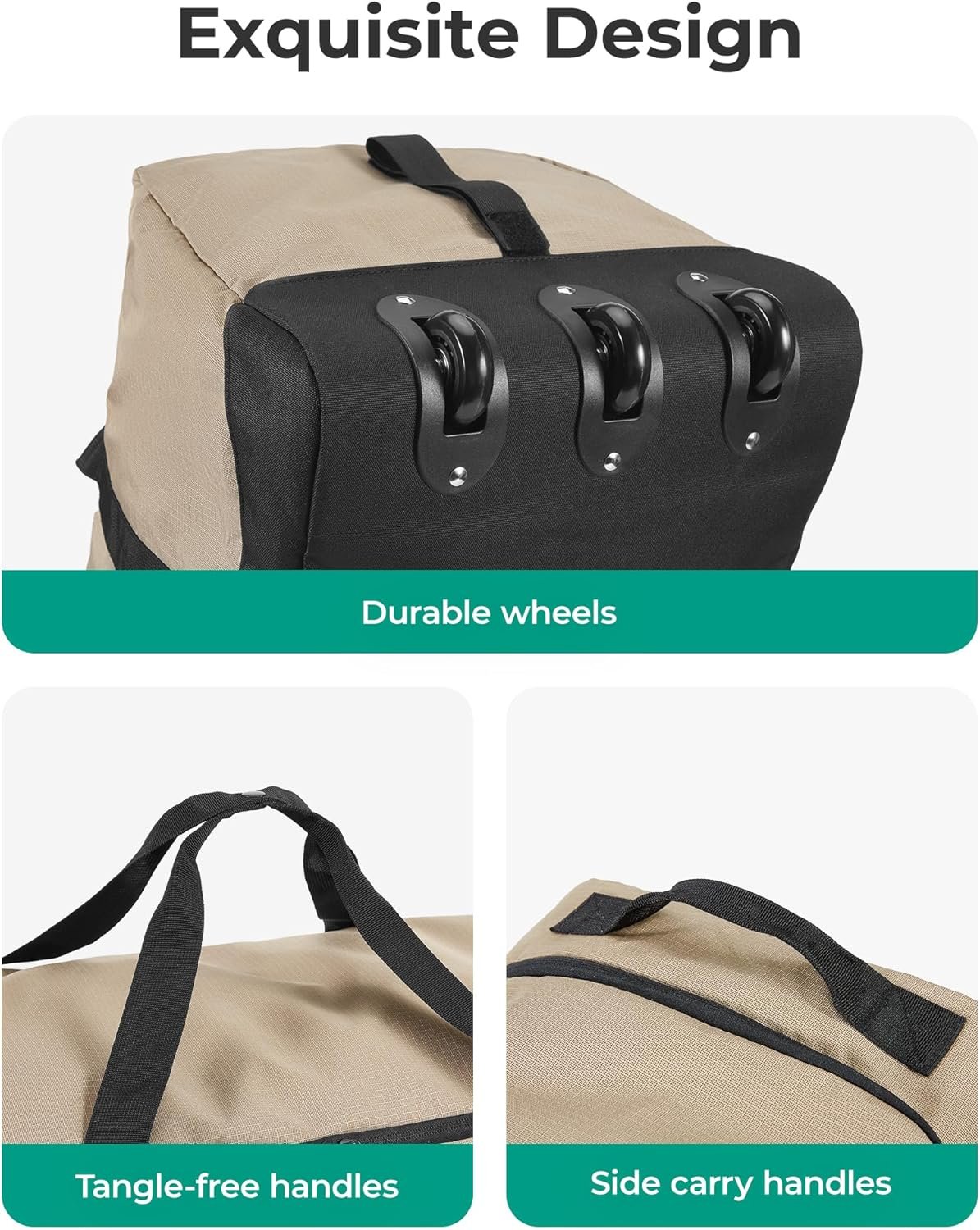 Private Label 83L Foldable Large Travel Duffle Weekender Bag with Custom Logo for Sport College Camping Water Resistant Brown Manufacturer