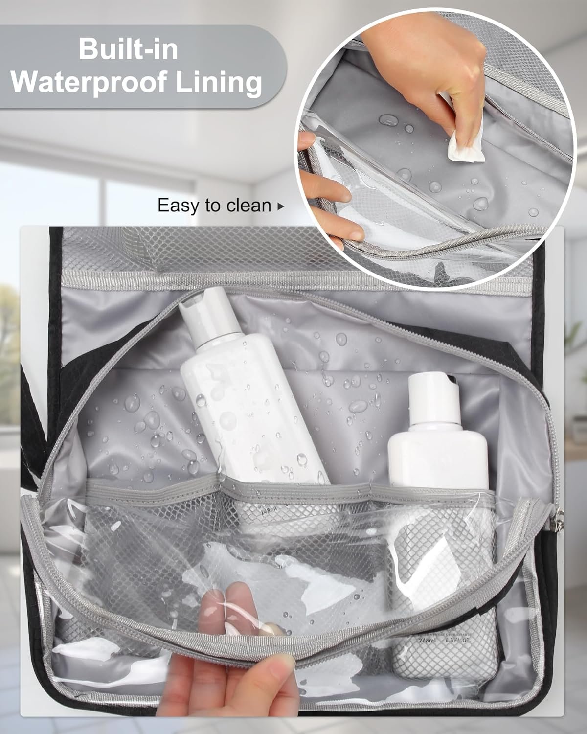 Private Label Waterproof Large Hanging Toiletry Bag Custom Logo Shaving Travel Kit Makeup Organizer Cosmetic Case Manufacturer for Men Women Bathroom Shower Black Private Label Waterproof Large Hanging Toiletry Bag Custom Logo Shaving Travel Kit Makeup Organizer Cosmetic Case Manufacturer for Men Women Bathroom Shower Black