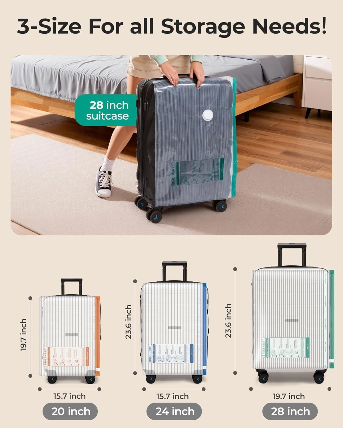 Private Label Vacuum Storage Bags with Rechargeable Air Pump, Custom Logo Portable Space Saver Bags for Travel & Home, Manufacturer Vacuum Compression Seal Bags for Clothing Blankets 18 Pack Multicolor