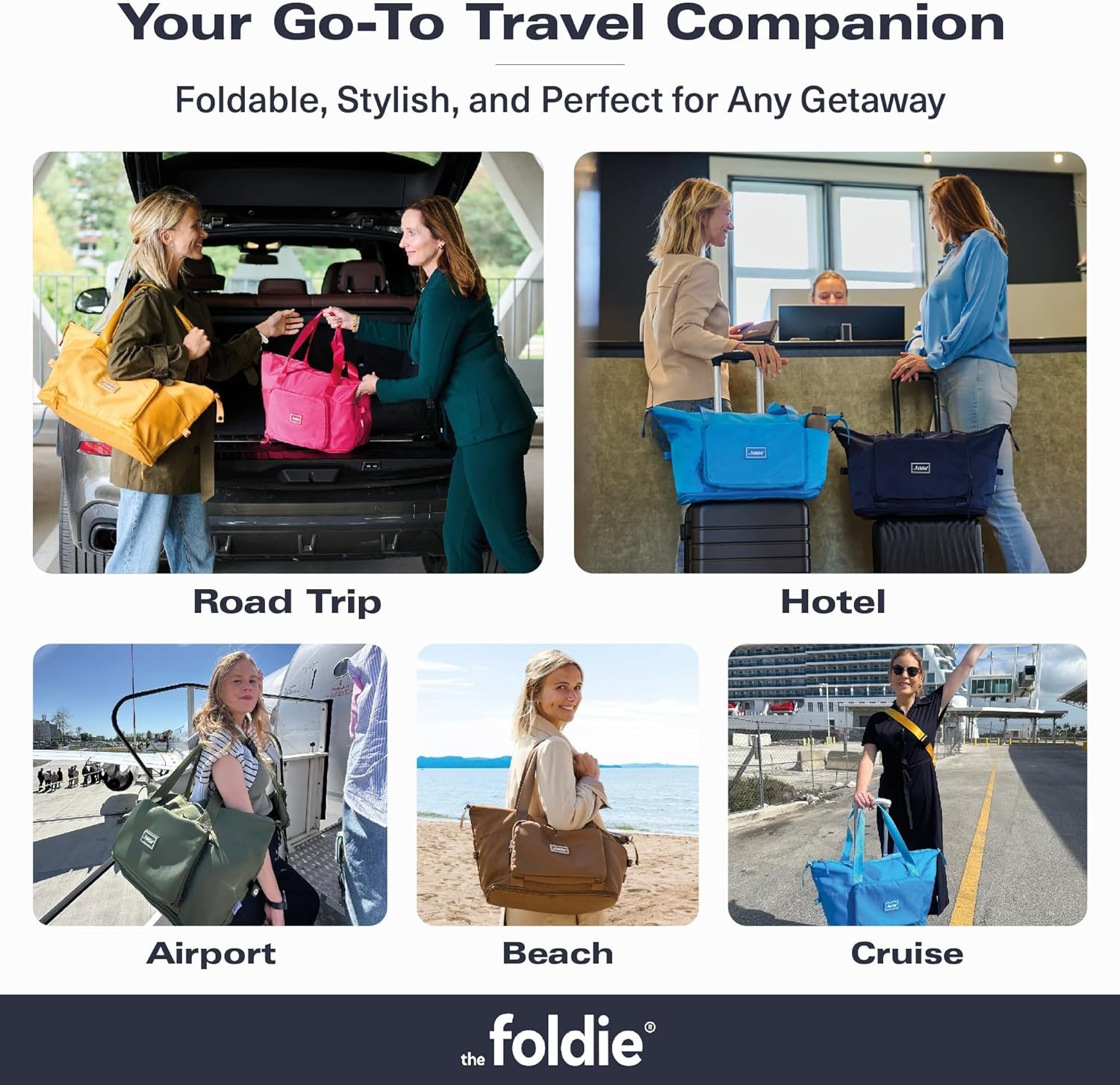 Private Label Foldable Travel Bag for Women - 40L Weekender with Custom Logo Multiple Pockets - Expandable Carry-On Manufacturer