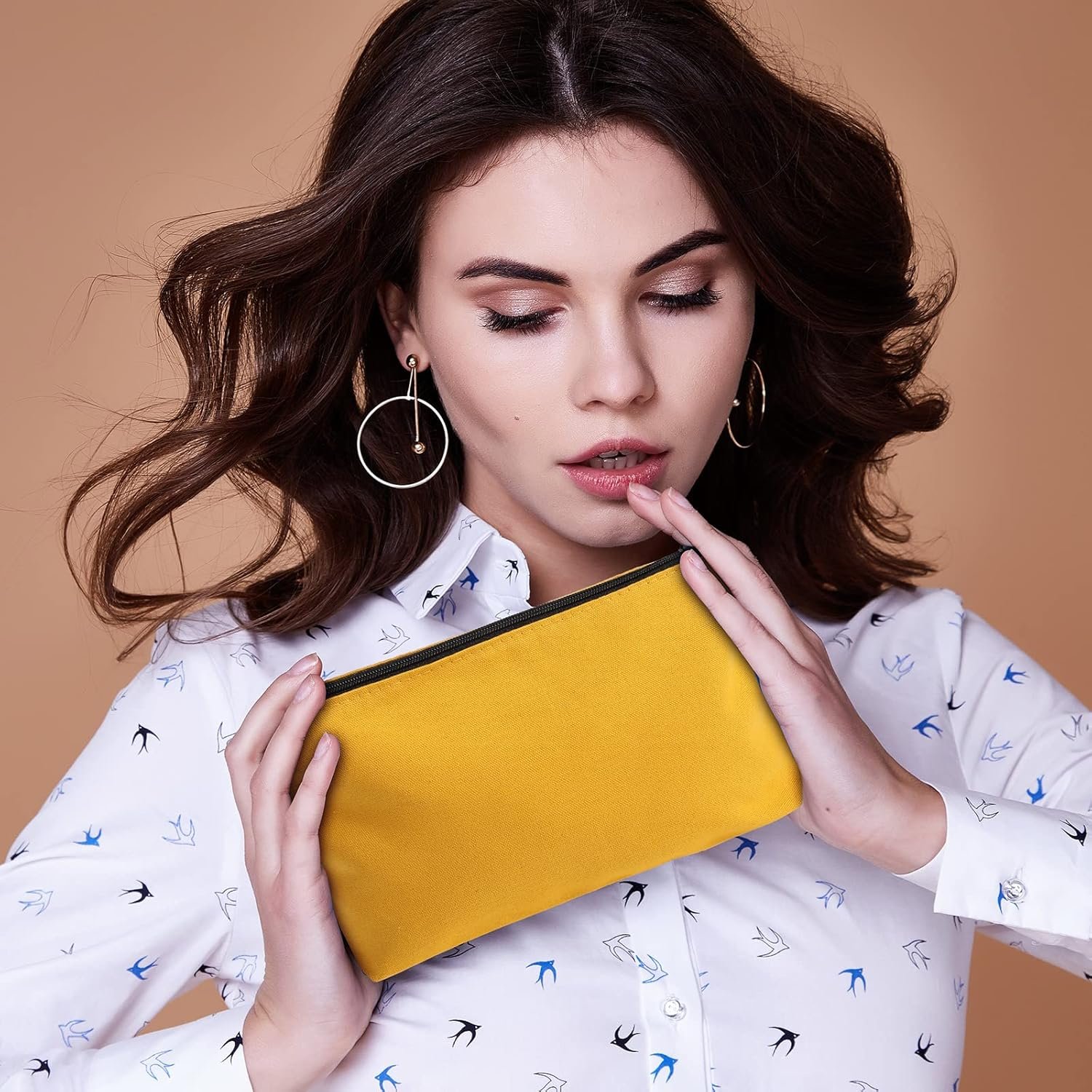 Private Label 30 Pcs Bulk Canvas Makeup Bags Custom Logo Small Travel Zipper Cosmetic Pouches Blank DIY Multipurpose Toiletry Hygiene for Purse Pencil Case Manufacturer 7.5 x 5 x 1.8 Inch