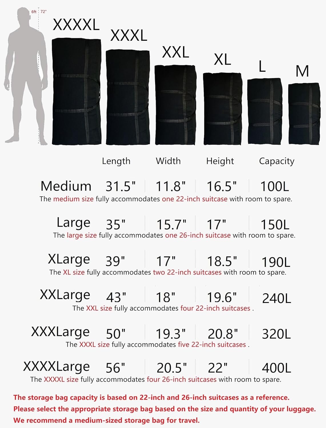 Private Label Extra Large XL Foldable Storage Duffle Bag for Travel with Custom Logo from Manufacturer - Black