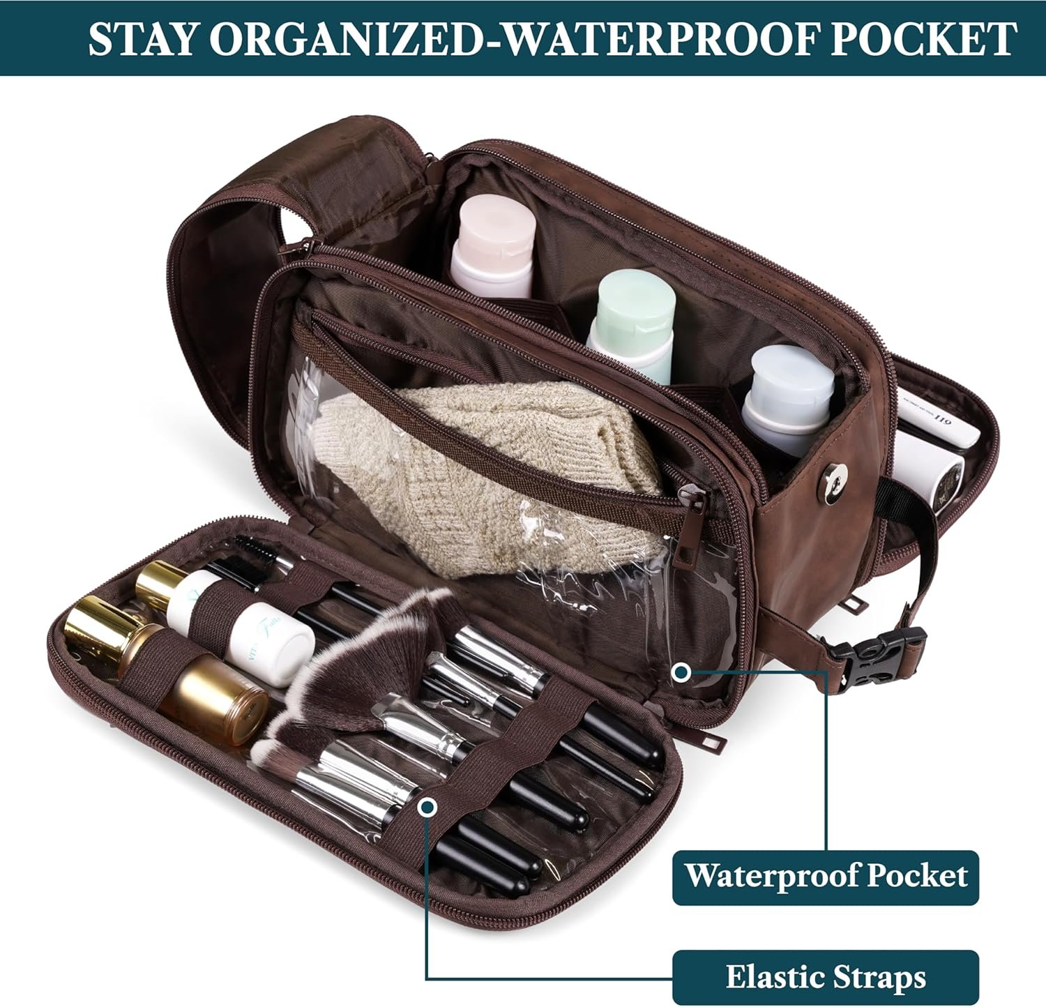 Manufacturer Toiletry Bag for Men Women Custom Logo Mens Travel Bag Toiletries Organizer Case Grooming Shaving Dopp Kit Private Label PU Leather Water Resistant Cosmetic Pouch Dark Brown Manufacturer Toiletry Bag for Men Women Custom Logo Mens Travel Bag Toiletries Organizer Case Grooming Shaving Dopp Kit Private Label PU Leather Water Resistant Cosmetic Pouch Dark Brown