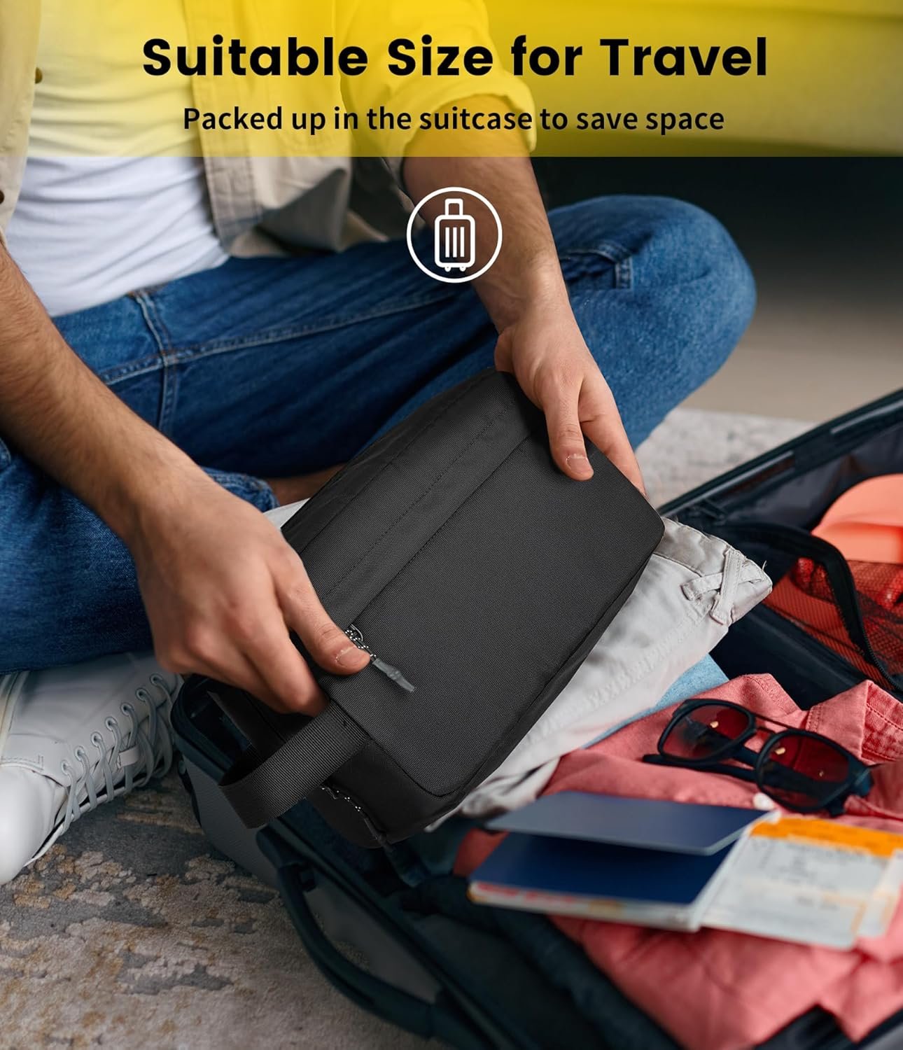 Custom Logo Hanging Water Resistant Travel Toiletry Bag for Men Private Label Toiletries Accessories Manufacturer