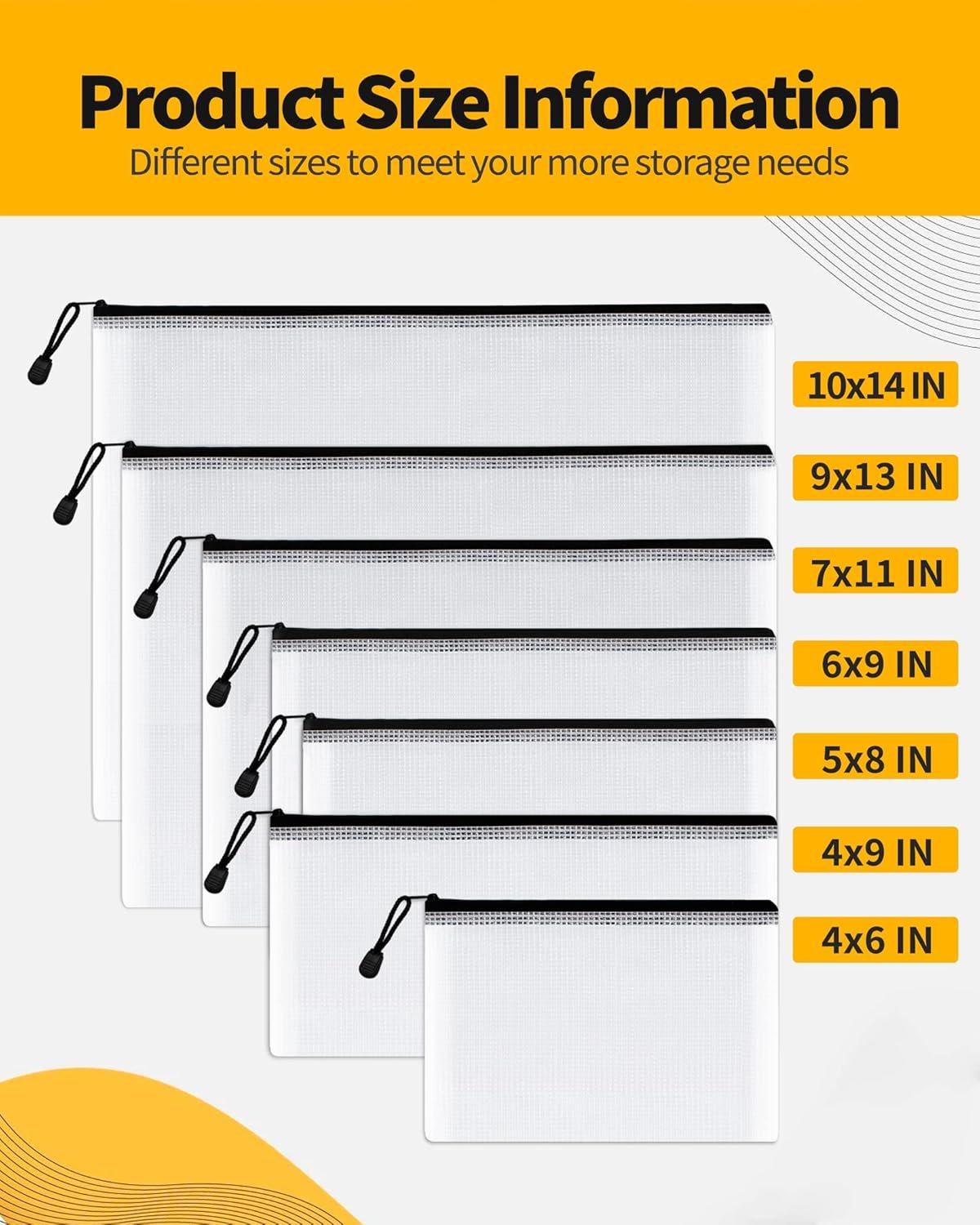 Private Label Multisize Mesh Zipper Pouches with Custom Logo Black 21 Packs Water-Resistant Zip Bag for School Office Supplies Puzzles and Games Organizing Storage from Manufacturer Private Label Multisize Mesh Zipper Pouches with Custom Logo Black 21 Packs Water-Resistant Zip Bag for School Office Supplies Puzzles and Games Organizing Storage from Manufacturer