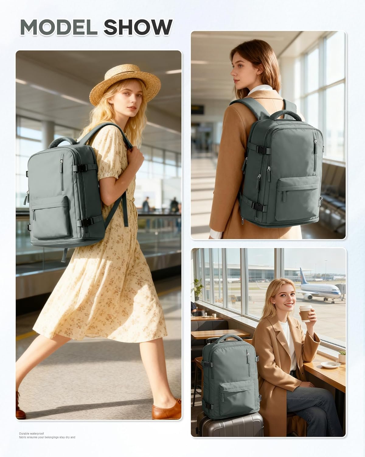 Custom Logo Large Carry-On Flight Approved Travel Laptop Business Backpack Private Label for Women Men Mochila de Viaje Factory