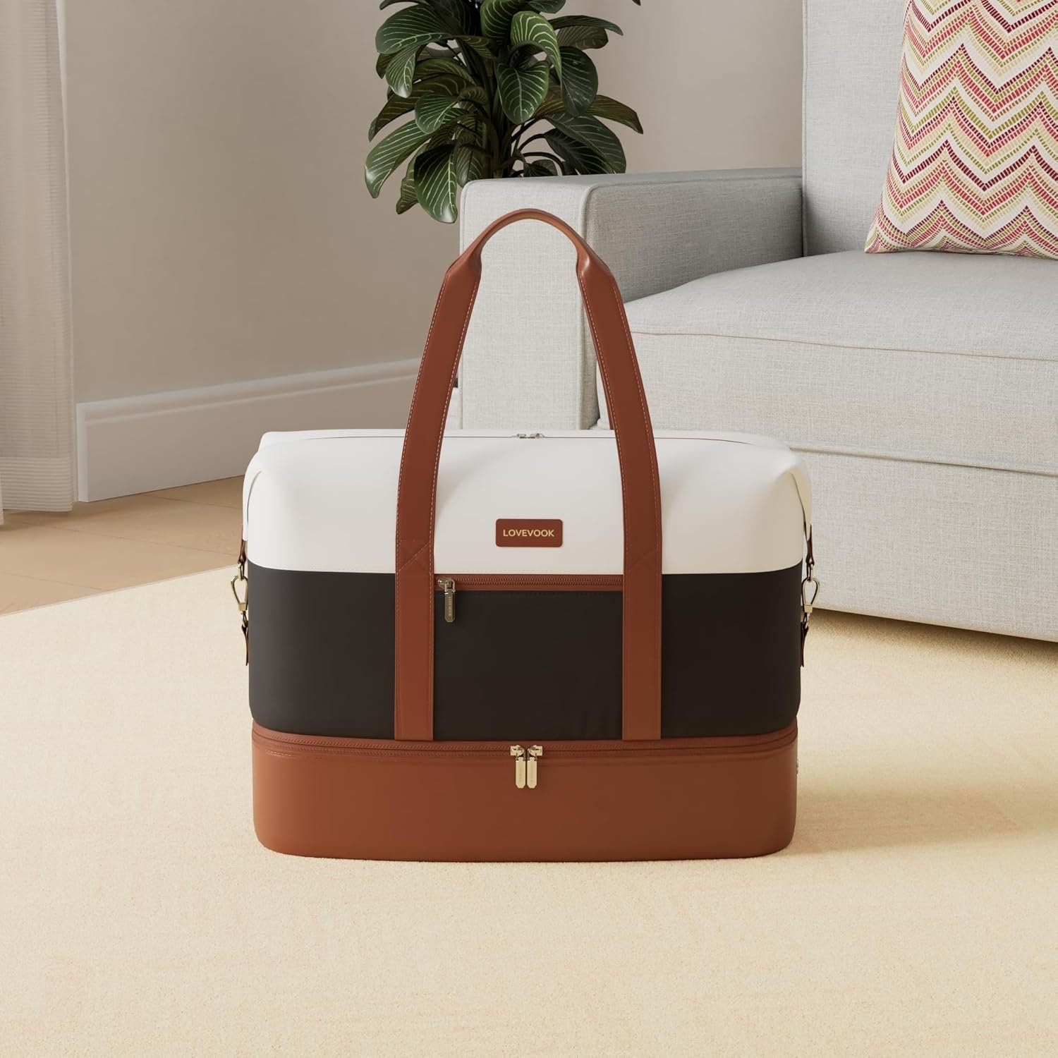 Private Label Weekender Bag Large Travel Duffel for Women with 2 Packing Cubes Shoe Compartment Custom Logo Carry On Overnight Mom Hospital Bag for Labor and Delivery Manufacturer