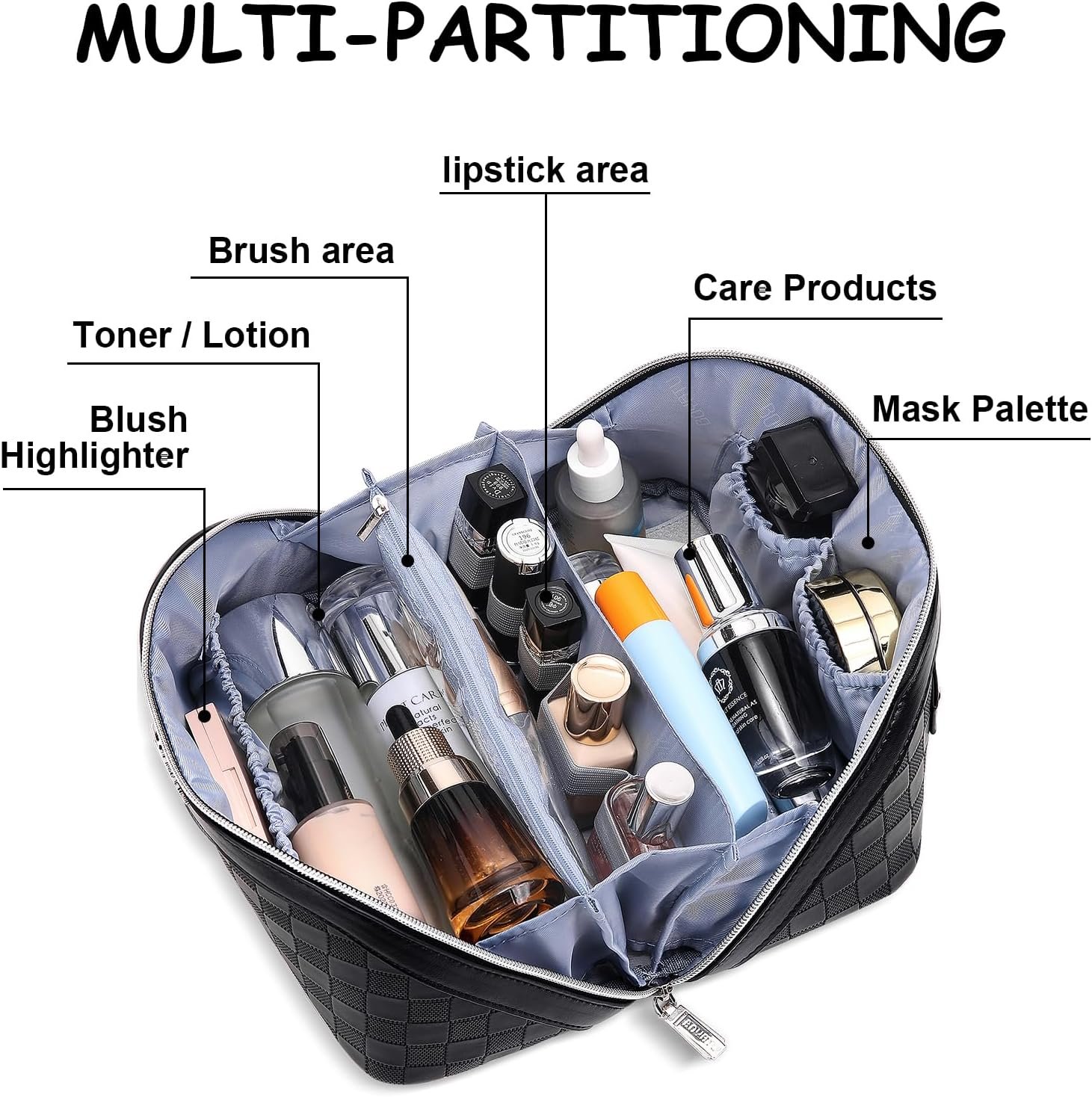 Private Label 3 Pcs Large Capacity Travel Makeup Bag Organizer with Compartments - Custom Logo Waterproof Leather Toiletry Bags with Handle - Manufacturer Travel Essentials Case Gifts for Women Black Private Label 3 Pcs Large Capacity Travel Makeup Bag Organizer with Compartments - Custom Logo Waterproof Leather Toiletry Bags with Handle - Manufacturer Travel Essentials Case Gifts for Women Black