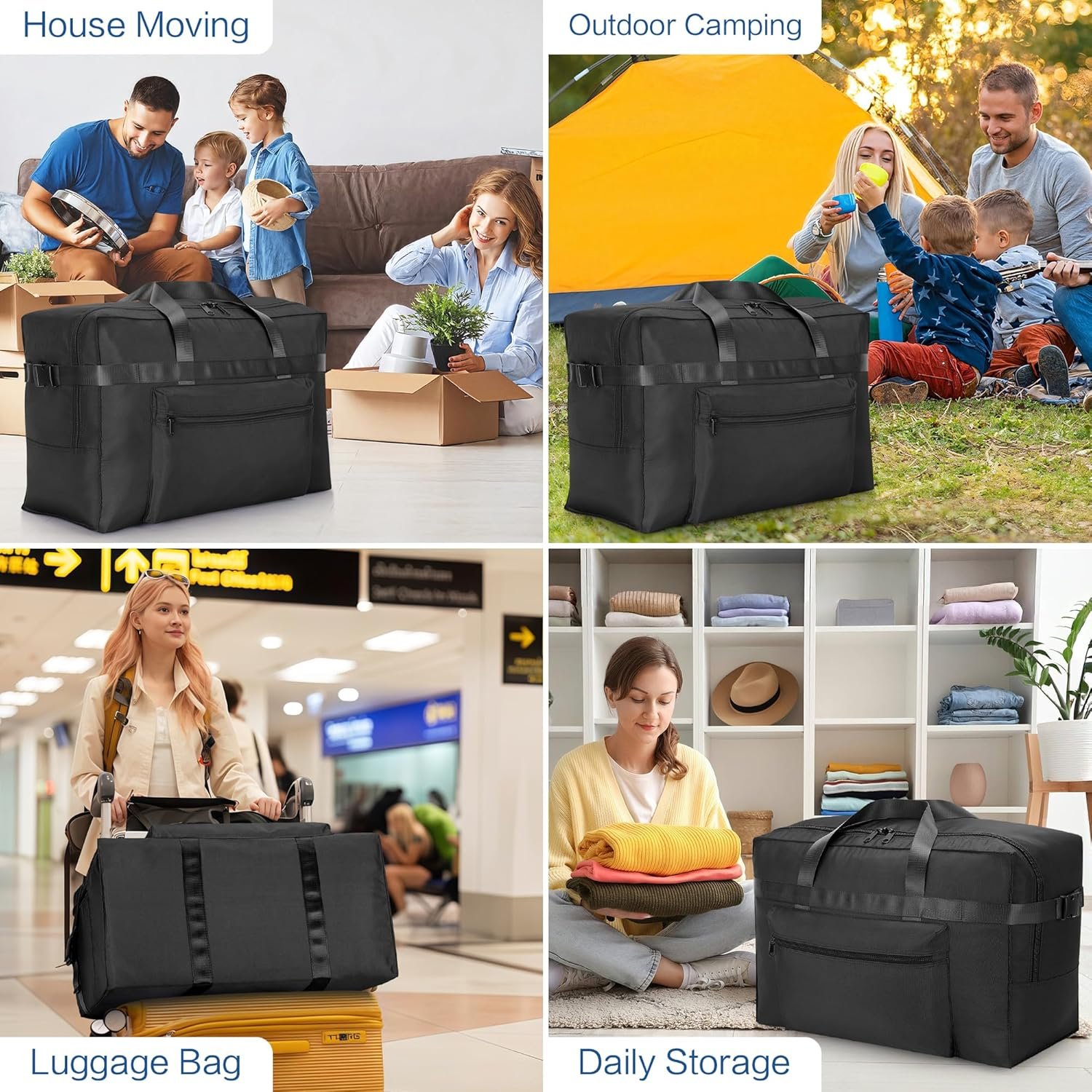 Manufacturer Extra Large 120L Foldable Waterproof Duffel Bag Private Label for Travel Camping Overnight with Custom Logo Collapsible Storage for Moving Black Manufacturer Extra Large 120L Foldable Waterproof Duffel Bag Private Label for Travel Camping Overnight with Custom Logo Collapsible Storage for Moving Black